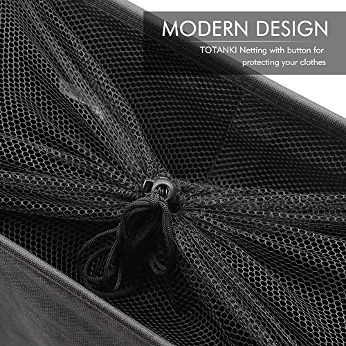 Totanki 25" Rolling Slim Laundry Basket With Handle On Wheels (4 Colors), Foldable Laundry Hamper, Collapsible Laundry Sorter And Organizer, Tall Storage Basket Bin (Black) #TOP4