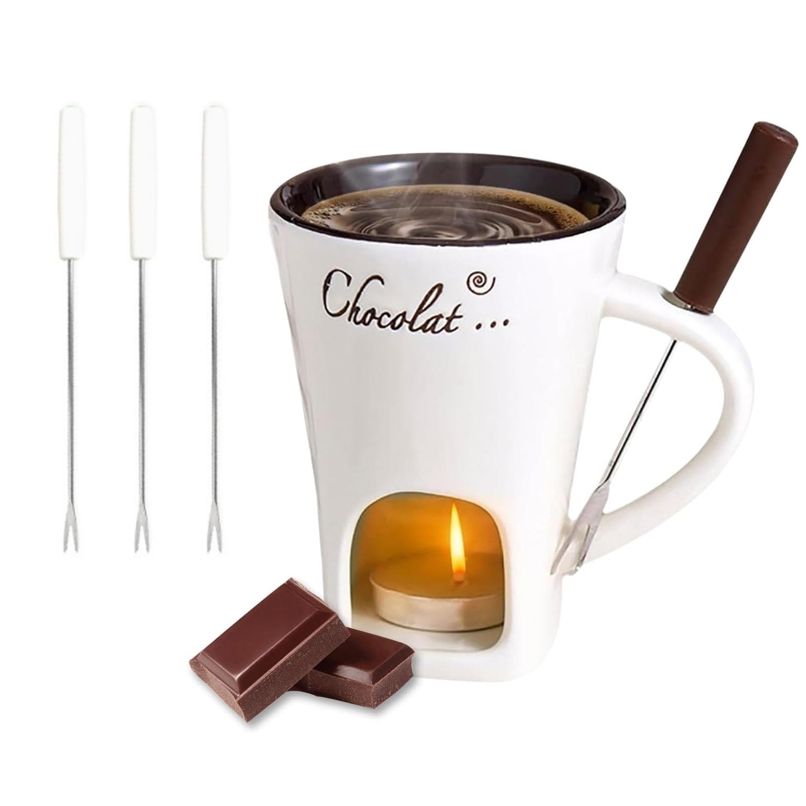 Chocolate Fondue Mug, Chocolate Melting Mug, Party Fondue Cup