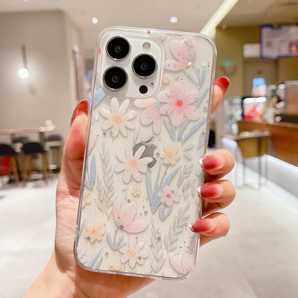 Custodia Morbida Glitter E Paillettes A Specchio Con Cuore Per IPhone (Modelli 15-7, Pro, Pro Max, X, XR, XS, SE, 11,12,13,14)