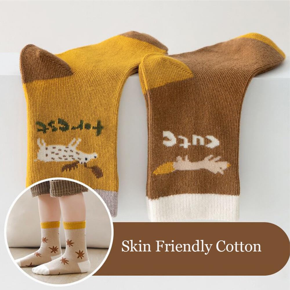 FedMois 10 paia Calzini Calze in Cotone Invernali Bambini Ragazzi