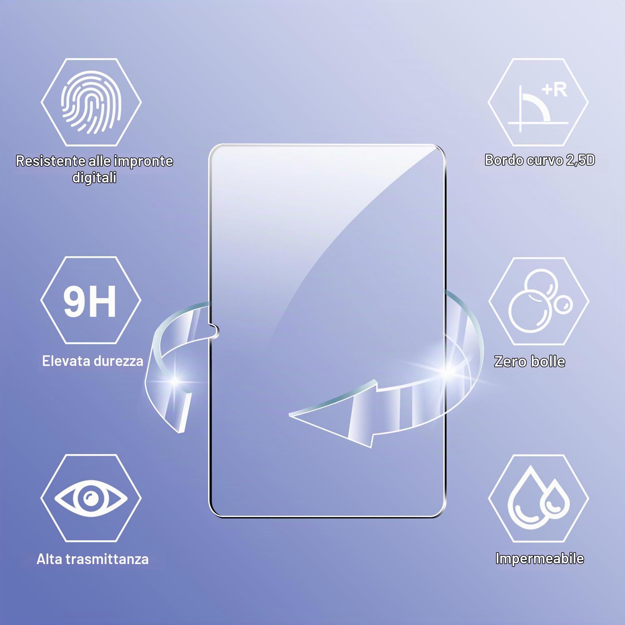 2 Pellicole In Vetro Temperato 9H Per Xiaomi Redmi Pad 10.61” 2022 – Protezione Completa