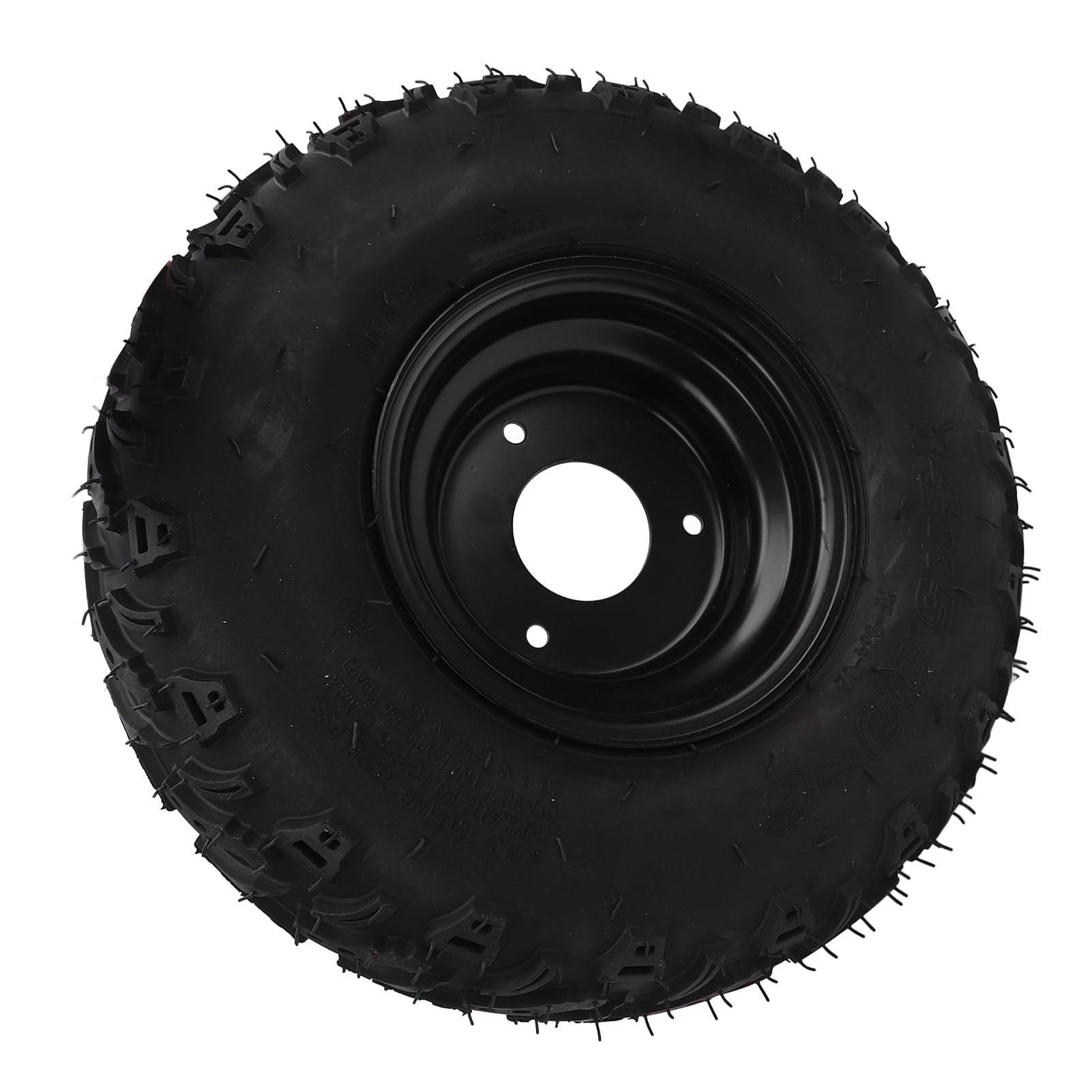 14X5.00 6 Pneumatici ATV Cerchio in lega di alluminio nero 3 fori 6PR Pneumatici in gomma antiforatura per Go Kart Fuoristrada Carrello Tutti i terreni