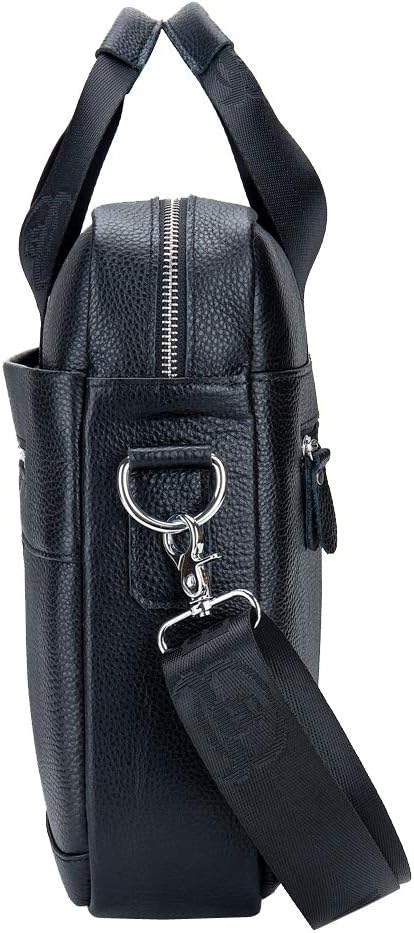 Hebetag Small Leather Sling Shoulder Bag Messenger Pack for Men Women Outdoor Travel Business