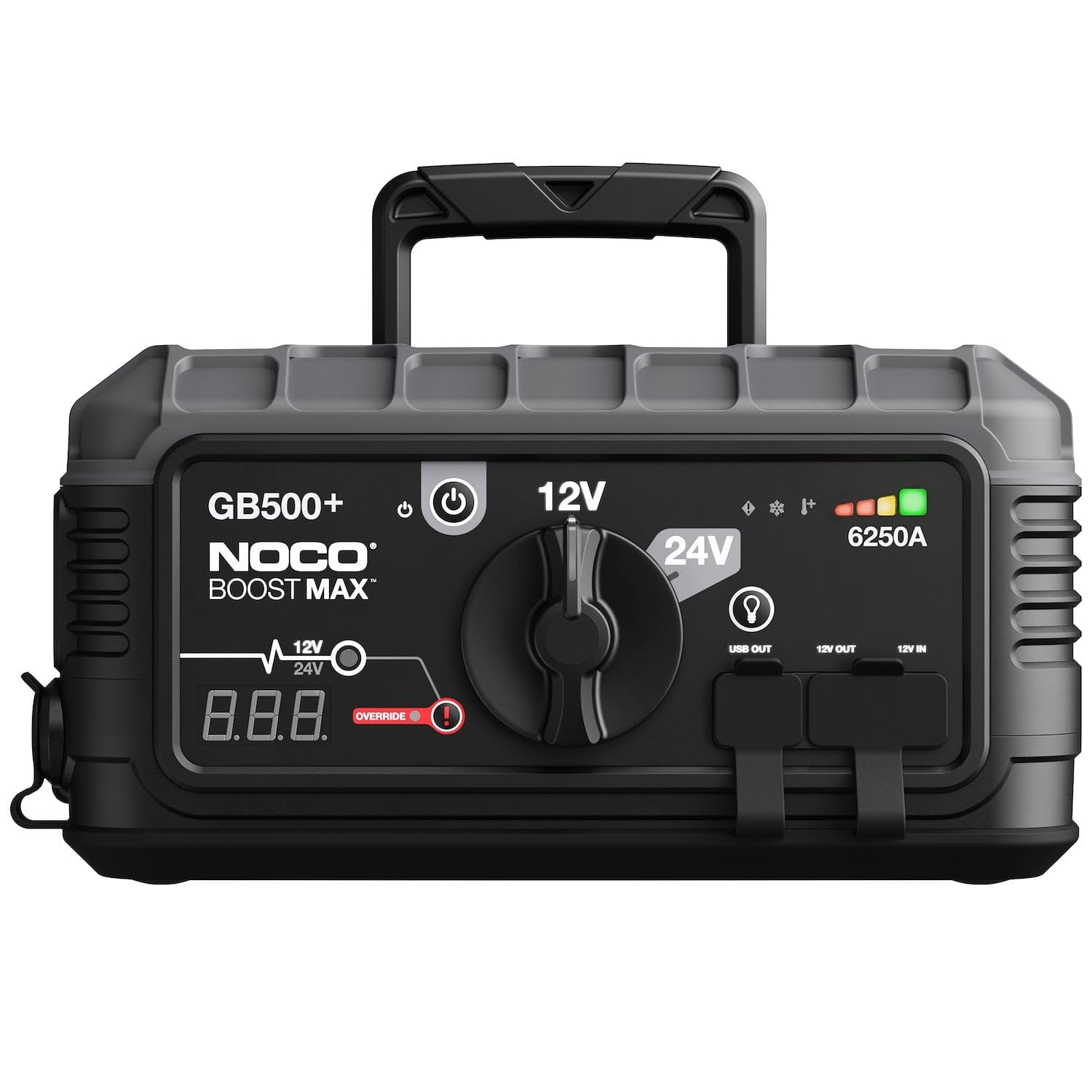 Amazon.com: NOCO Boost Max GB500: 6250A UltraSafe Jump Starter – 12V & 24V  Lithium Battery Booster Pack, Portable Jump Box, Power Bank & Jumper Cables 