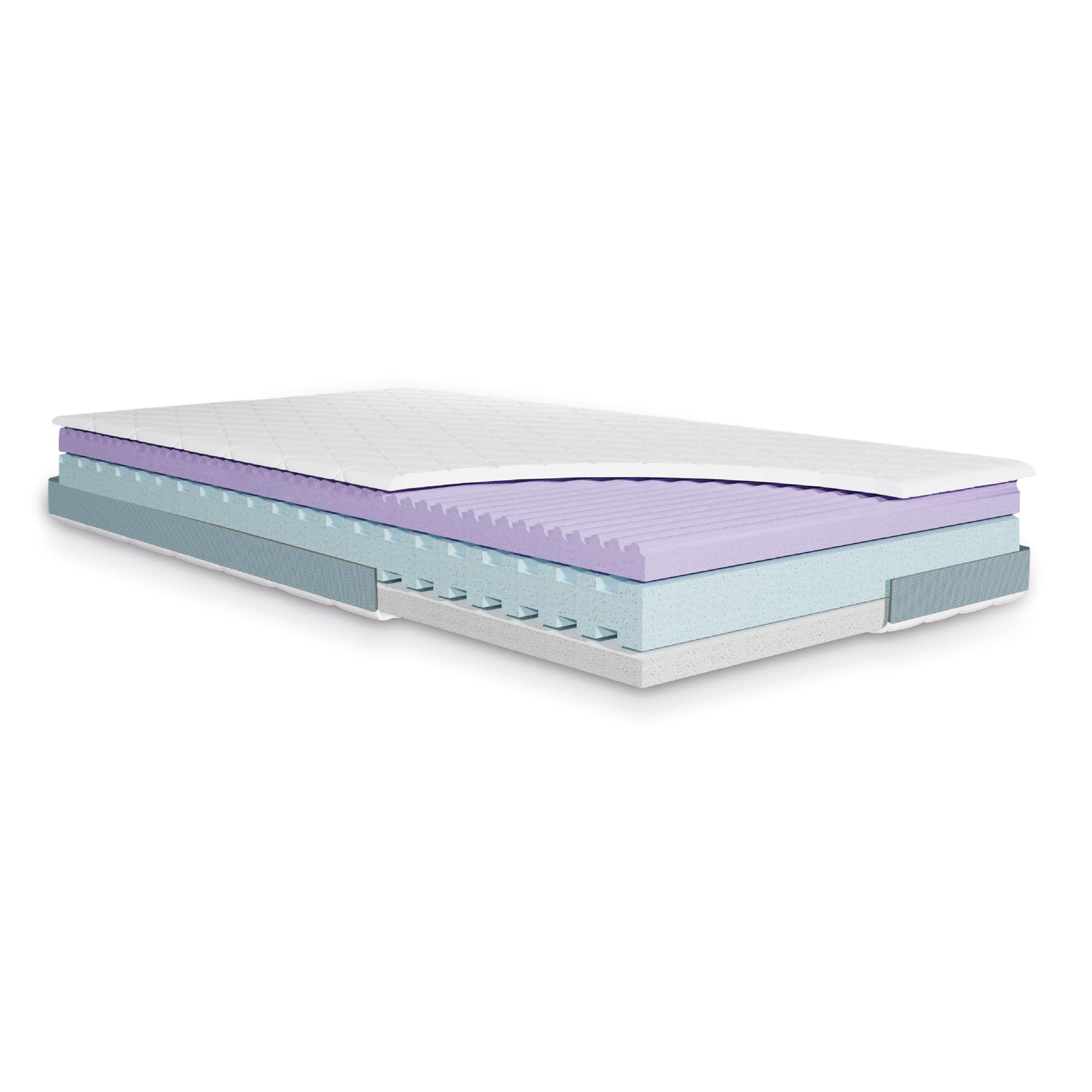 Julius Zöllner Jugendmatratze Multiflow Junior - Premium Juniormatratze, Dreischichtiger Kaltschaumkern für hohen Schlafkomfort, OEKO-TEX Standard 100, Made in Germany, Größe 140x200cm