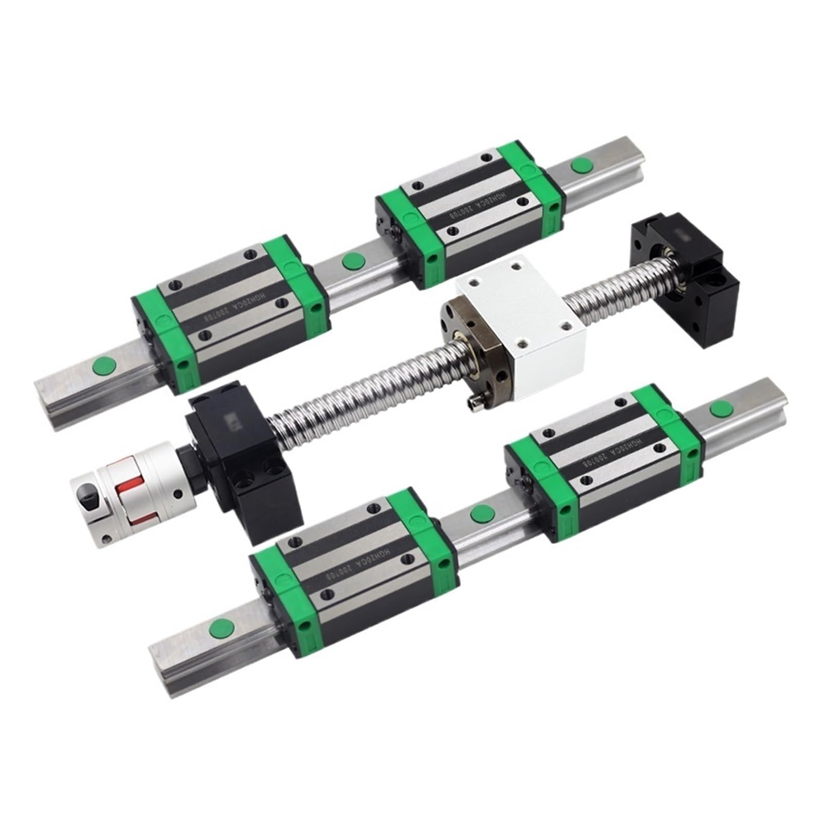 Metal Ball Screw nut SFU1605+2pcs Linear Motion Rails HGR20 and Blocks 4pcs HGH20CA + Supporter BK12 and BK12 + Coupler 8 * 10mm(700mm)