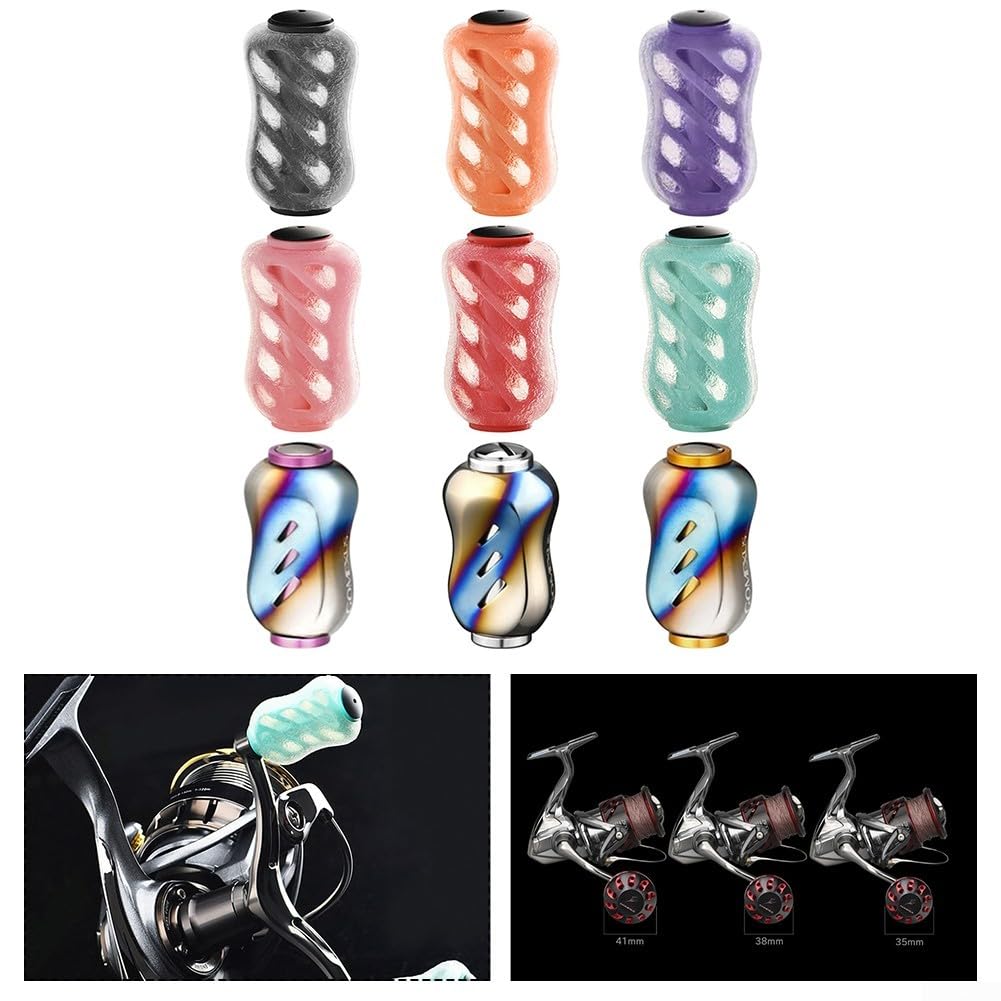 Manopola per mulinello da pesca ultra leggera da 20 mm per Daiwa Spin Baitcasting, impugnatura ergonomica antiscivolo con scheletro in nylon rinforzato, impugnatura di ricambio leggera, 37
