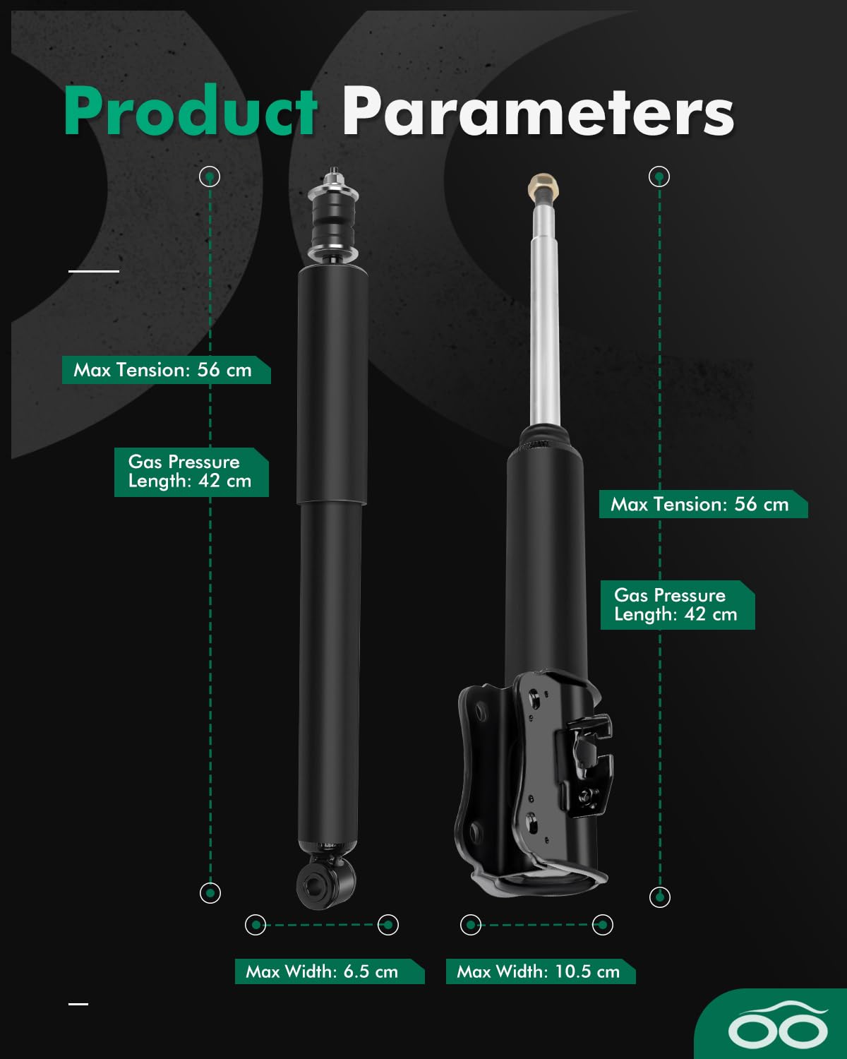 Amazon.com: Shocks,SCITOO Front Rear Gas Struts Shock Absorbers