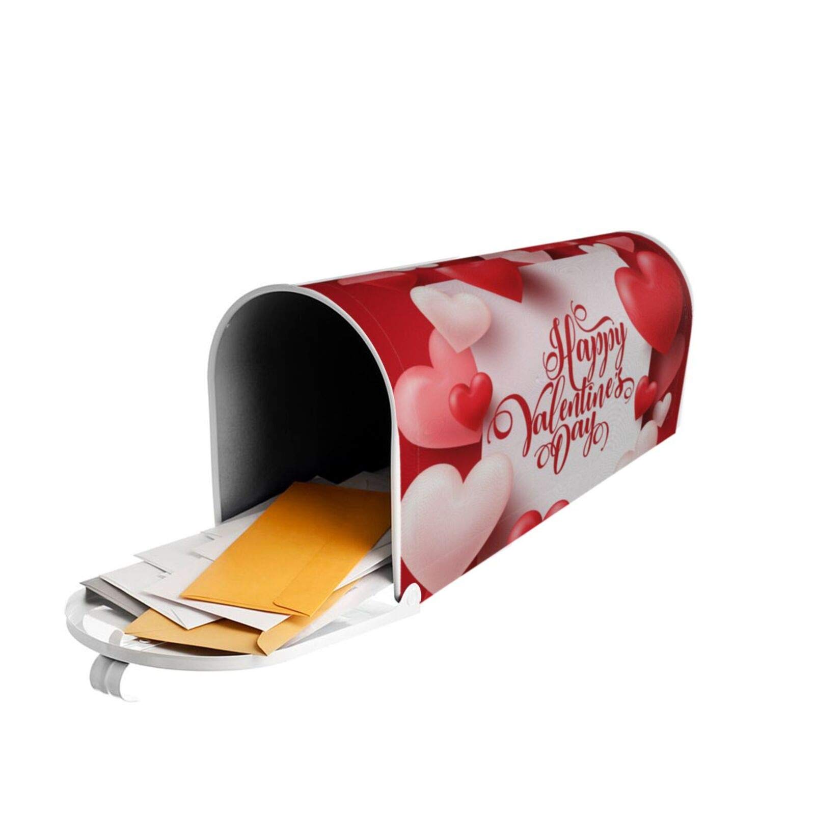 Dujiea Valentine's Day Dog Paw Print Mailbox Cover - Waterproof Oxford Cloth, Standard Size 21" X 18" (Post Mount) - View #6