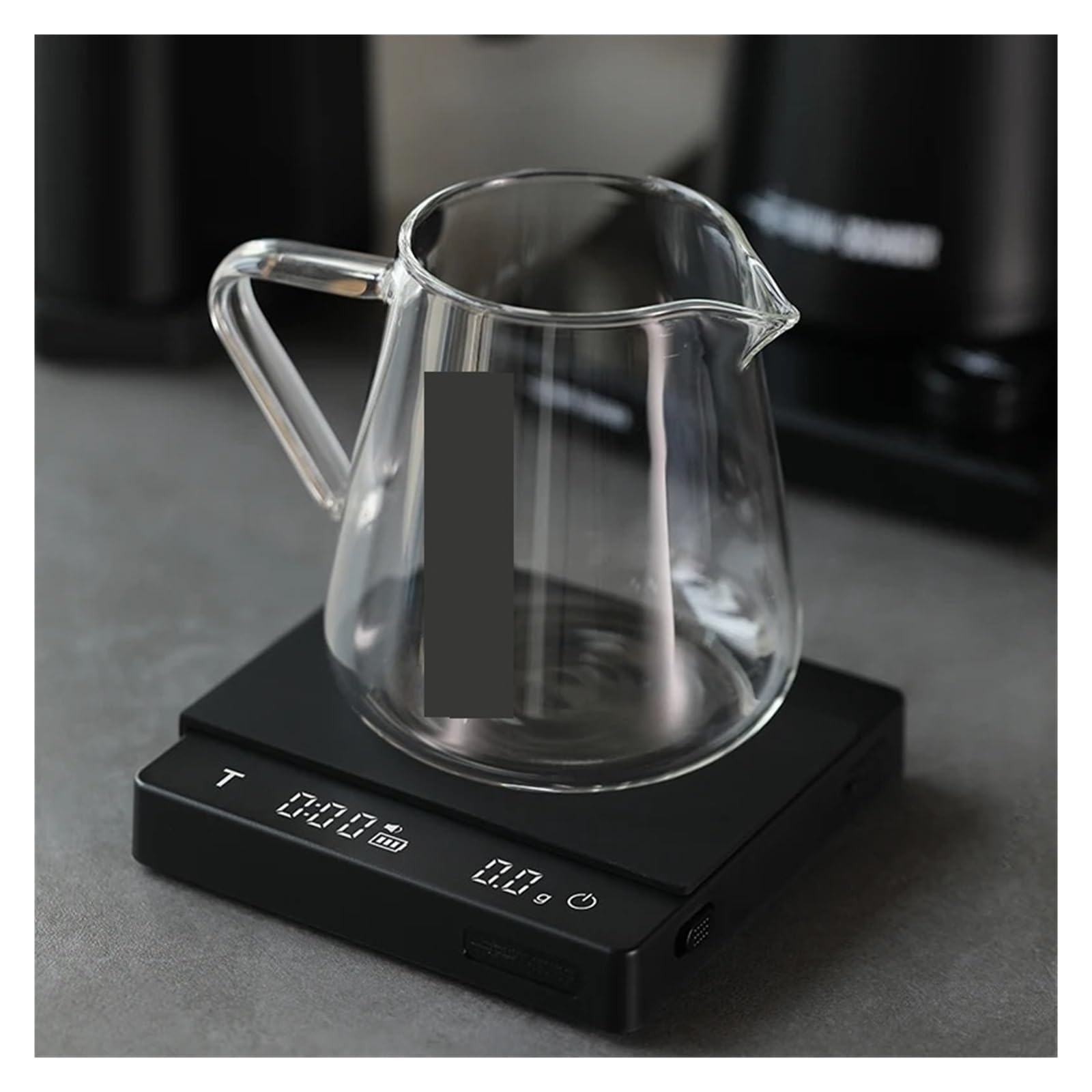 Bascula de Cocina, Báscula de café inteligente con temporizador, báscula de cocina de alta precisión, báscula for café de goteo, báscula for espresso, herramienta de barista for el hogar(Black2.0)