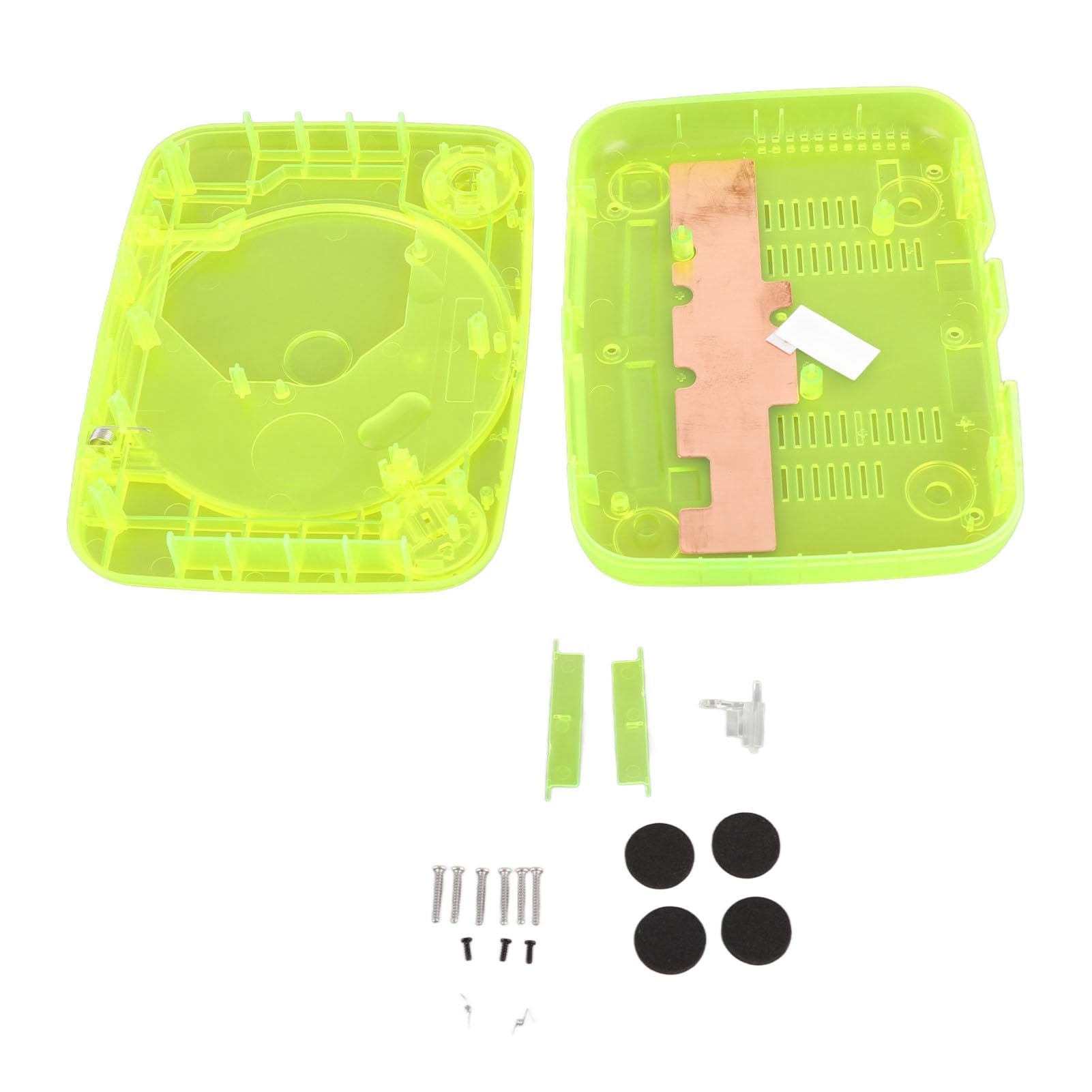 Translucent Replacement Shell for PS1, Console Replacement Case, Retro Gaming Accessory with Complete Kit, Precise Fit for SCPH 001 SCPH 101 SCPH 102 SCPH 103 All Versions, Made of (Transparent Green)