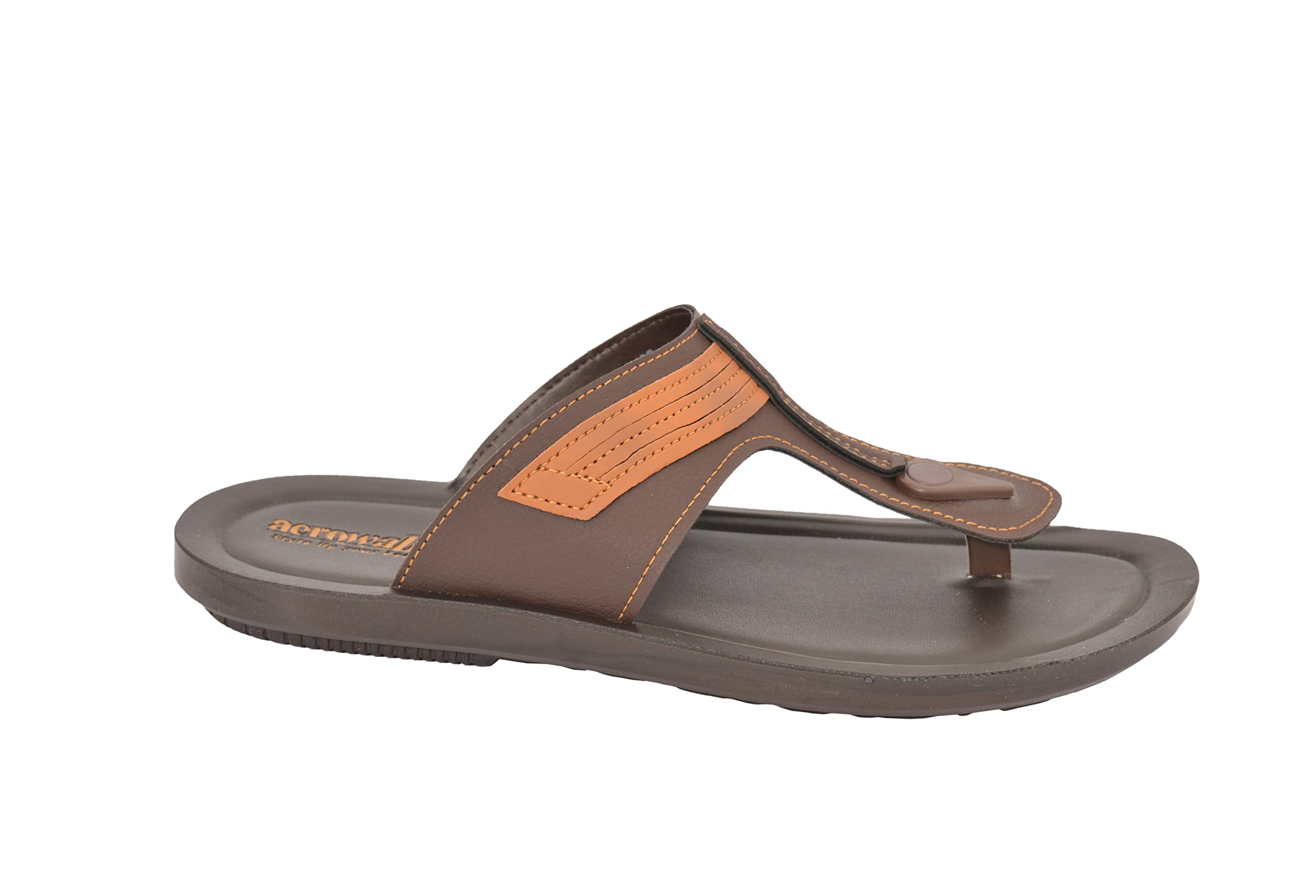 AEROWALK Stylish T-Shape Fashion Sandal/Slipper for Men | Comfortable | Lightweight | Anti Skid | Casual Office Footwear (NV58) 1