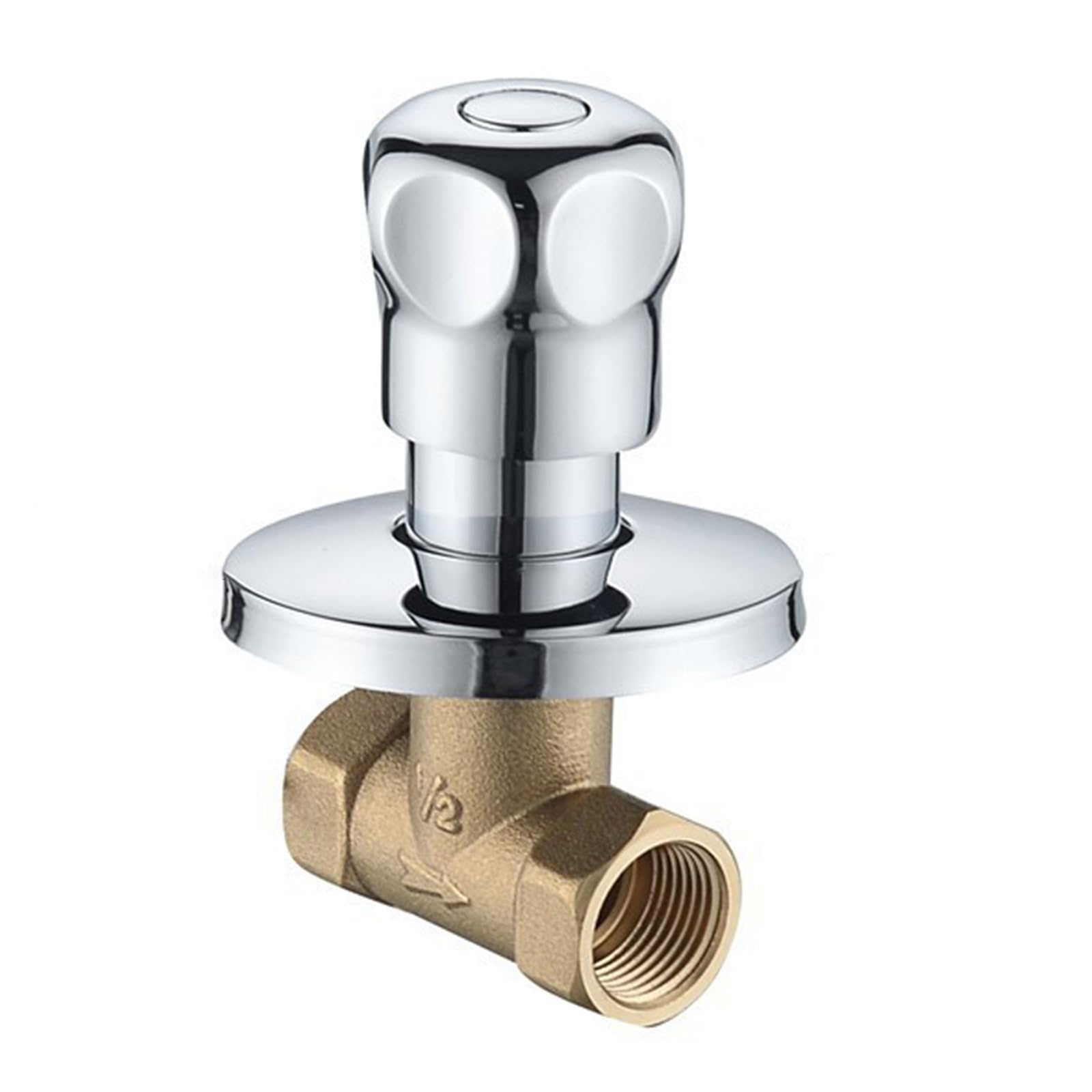 Kokdid E Bathroom Shower Brass Junction Water Flows Control Valves Straight Shuts-Off Angles Valves Bath Water Tap Accessory Shower Regulator