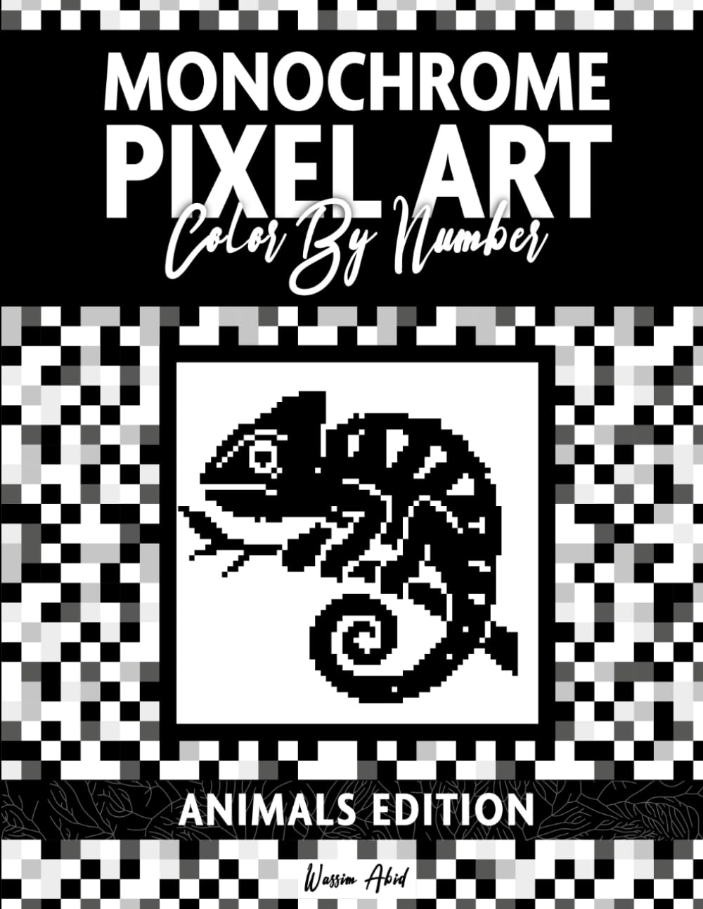 Monochrome Pixel Art Coloring Book Animals Edition: Color by Number Designs for Adults and Teens - Relaxing, Creative, and Stress-Relieving
