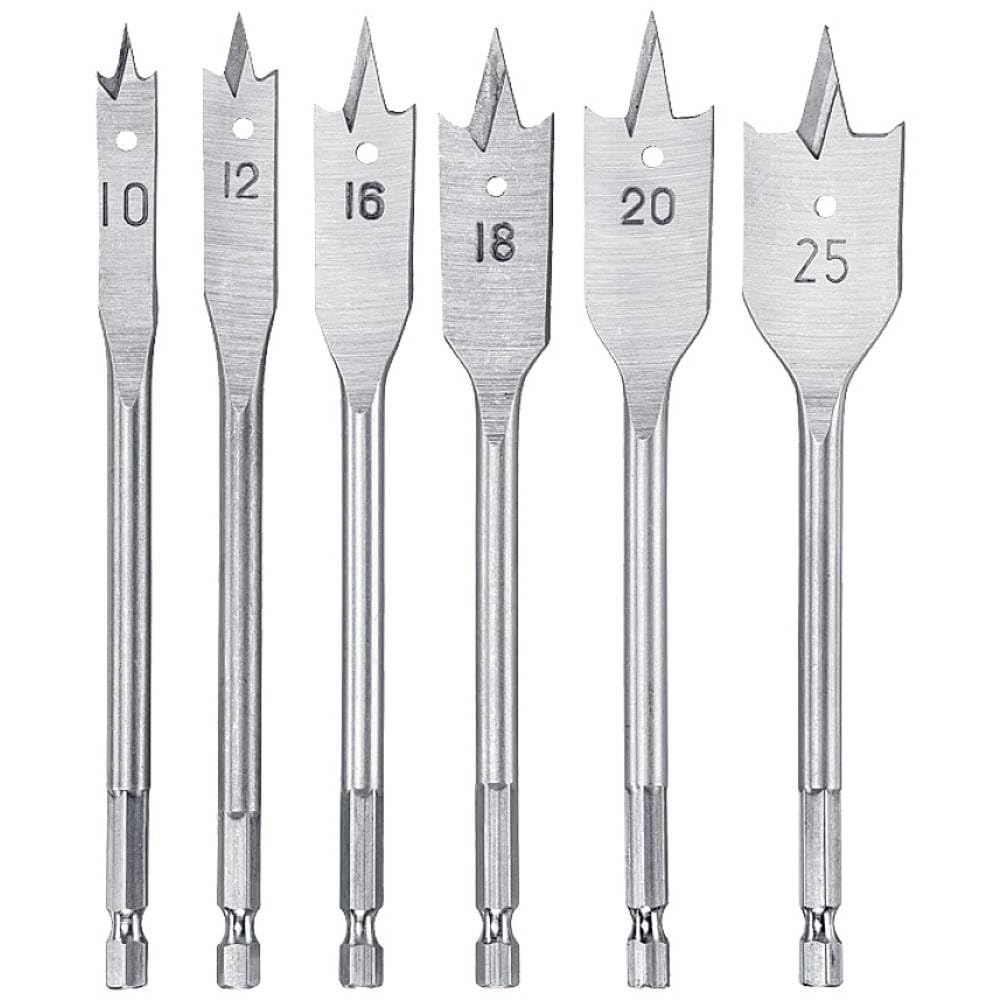 kwb 512490 milling set 6-piece precision Wood Drill Bits 10-25mm