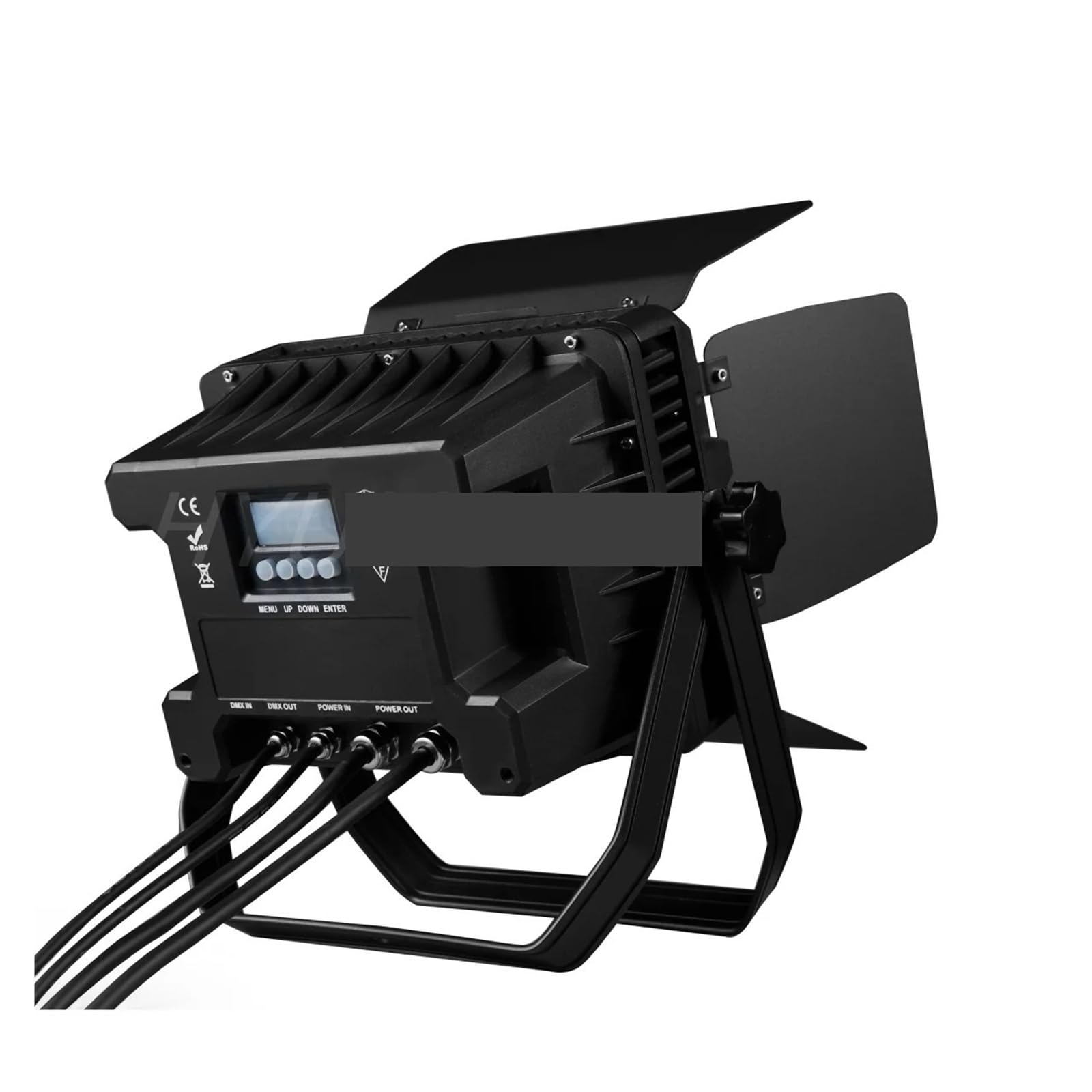 Wodoodporna dekoracja dyskotekowa LED światła ścienne IP65 z drzwiami na zawiasach, 24x18W RGBWA UV 6 w 1, efekty stroboskopowe dla DJ-ów, oświetlenie sceniczne na imprezy (4 szt. 24x12W 4 w 1)
