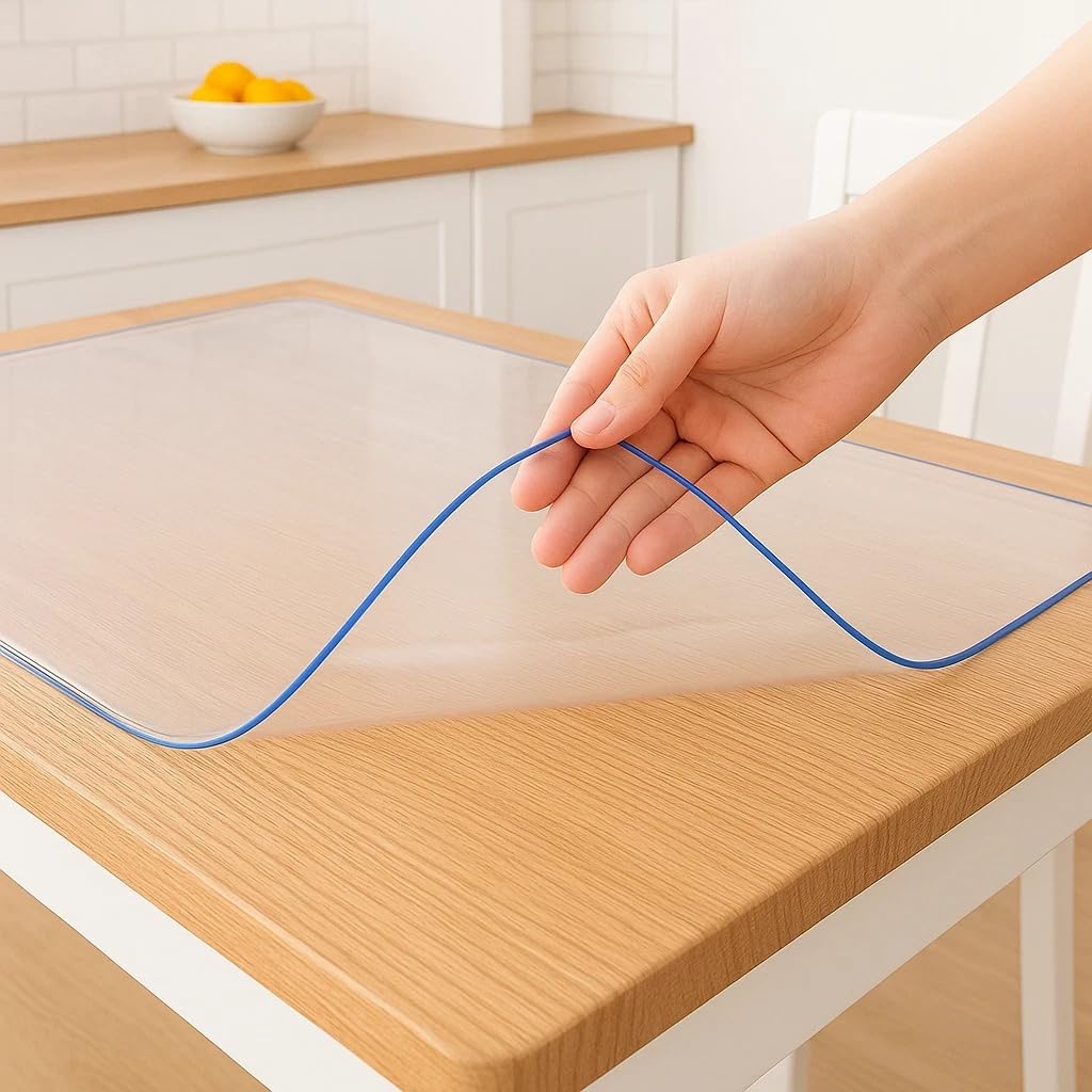 Corredocasa Tovaglia Trasparente Plastificata Antimacchia, Made in Italy – Telo Protettivo Tavolo in PVC - Spessore 1mm, Impermeabile, Resistente e Lavabile (100x400 cm)