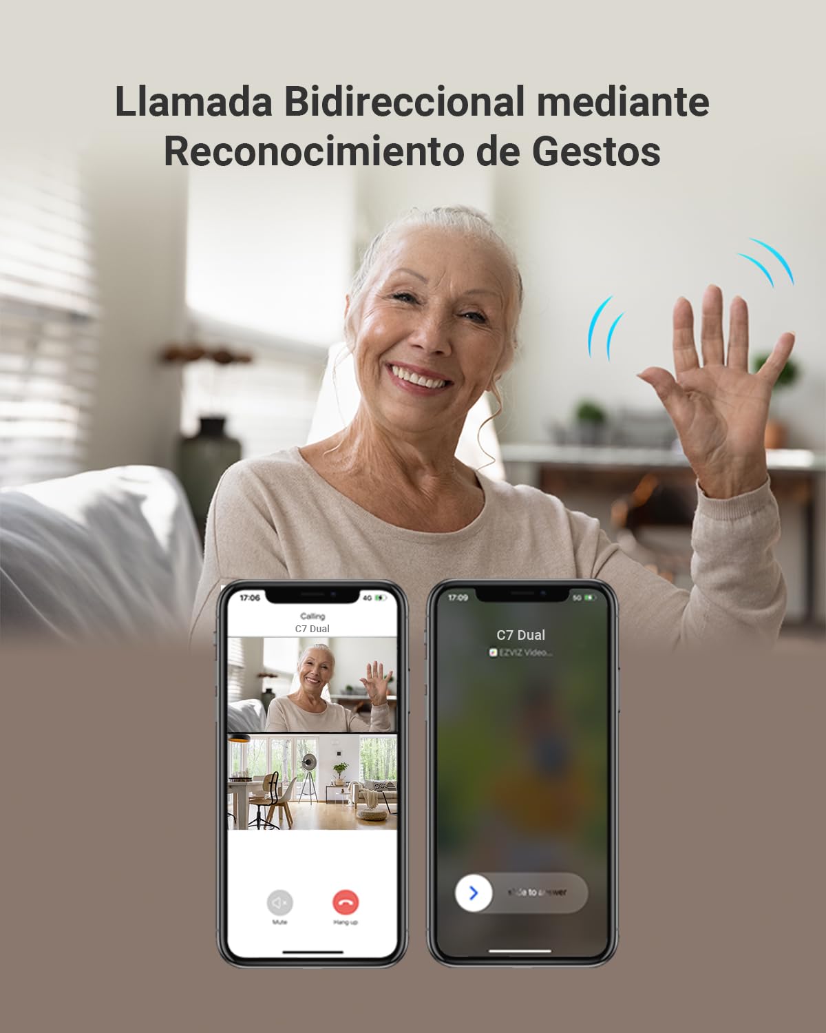 EZVIZ 8MP Cámara Vigilancia WiFi Interior con Doble Lente(4MP+4MP),Cámara IP Seguridad 360°,AI Detección de Persona/Mascota,Seguimiento Automático,WiFi 2,4/5 GHz,Llamada Bidireccional 512GB,C7
