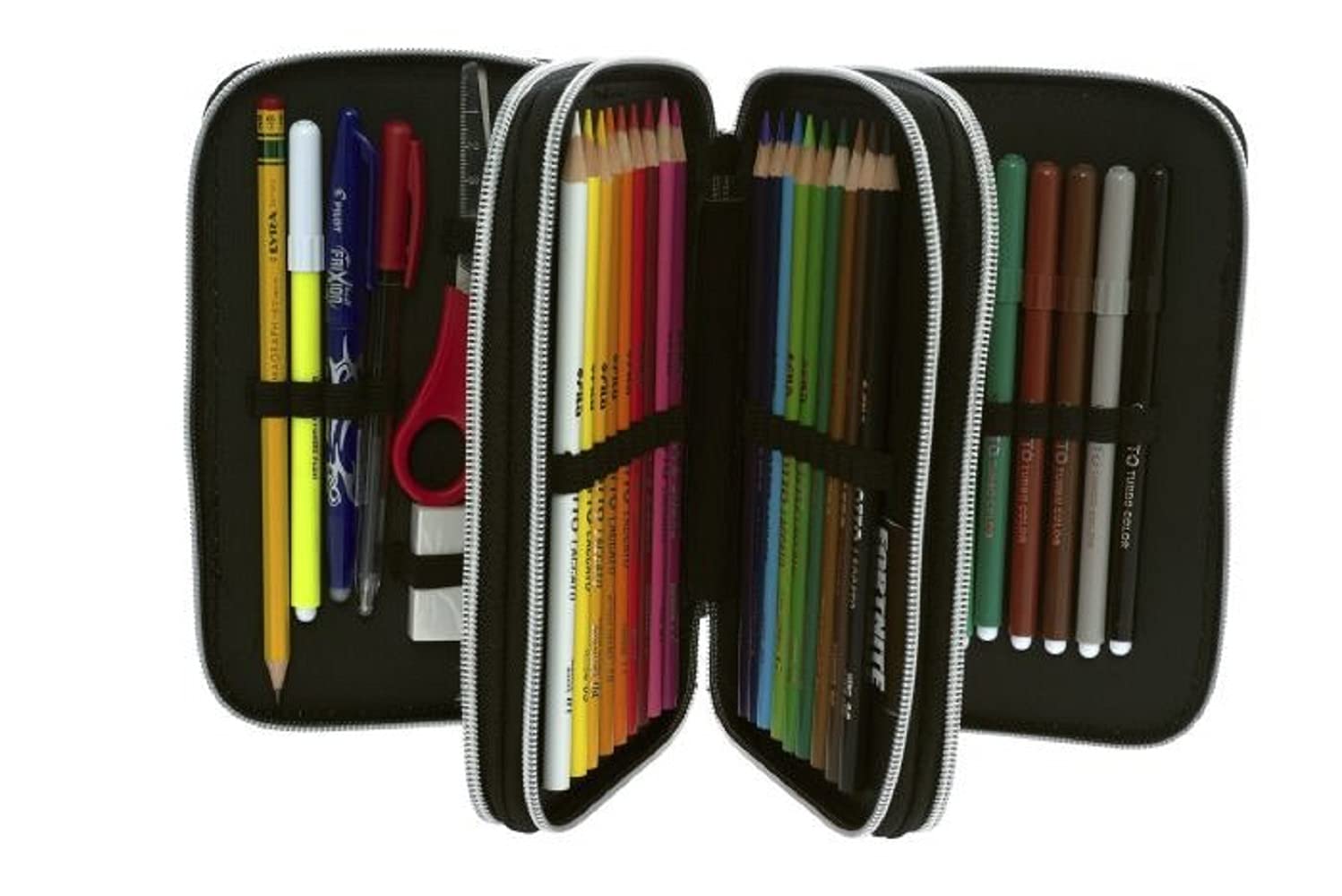Schoolpack Zaino Scuola Compatibile con Fortnite Lama Organizzato 3 Zip + Astuccio Completo