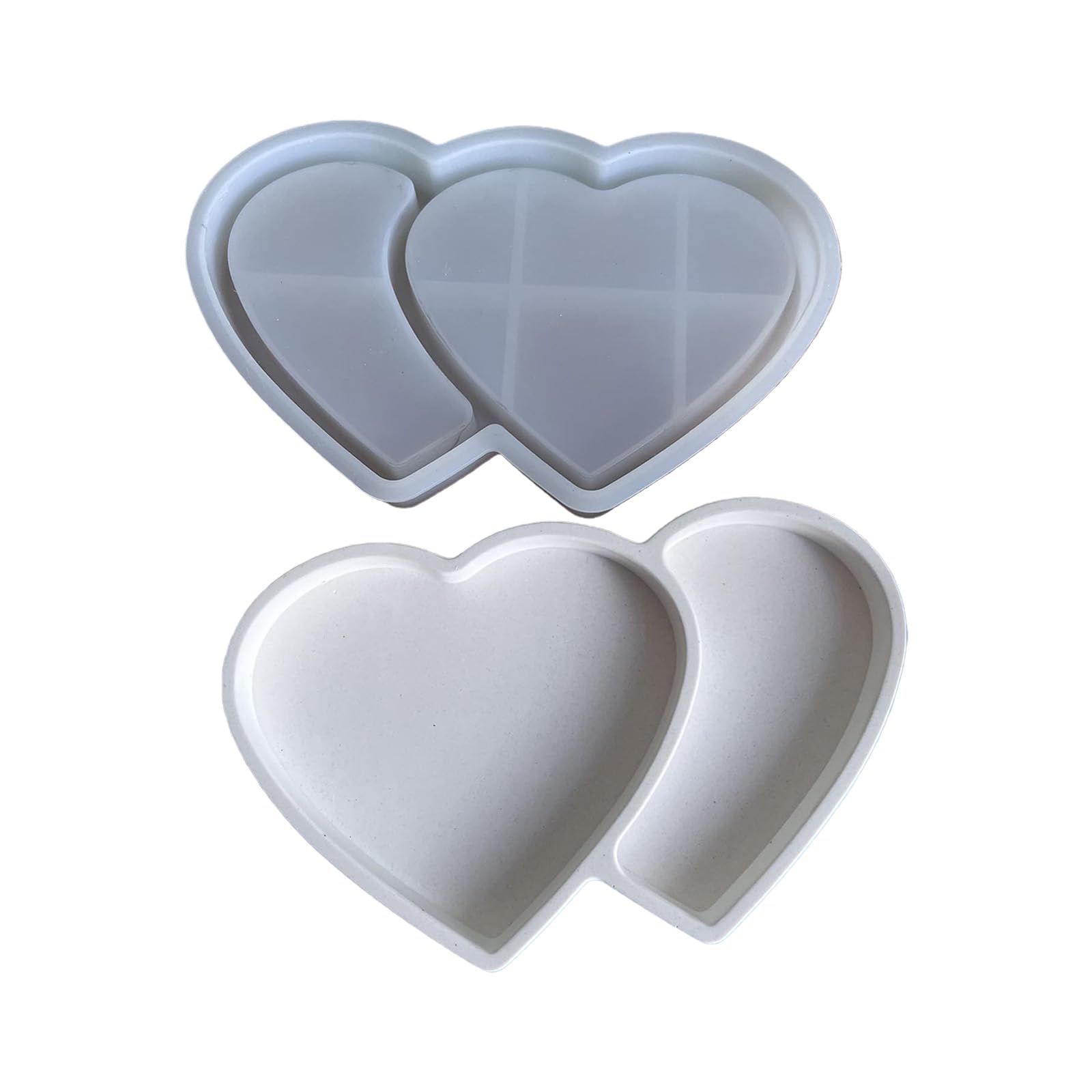 FOLODA Flexible Large Silicone with Double Hearts for Easy and Making Heart Food Grade