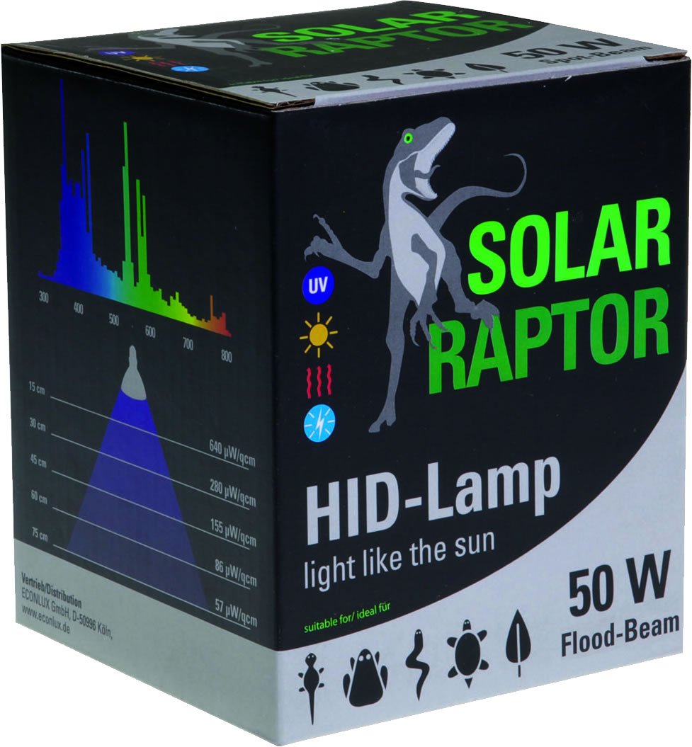 HID UV Light Metal Halide Lamp Heat & UV Lamp for Terrariums (50 Watt/Spot)