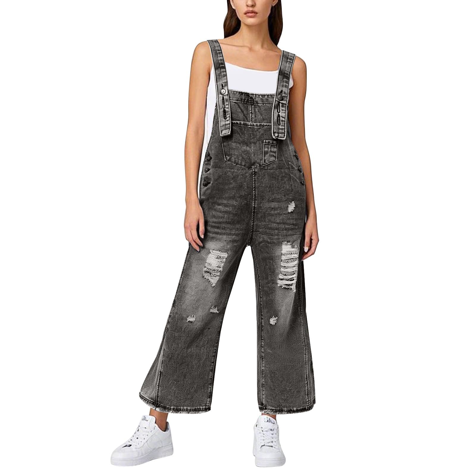 Peto Vaquero Mujer Mono para Tezano Anchos Overol Talla Grande Largos Elegante Macacao Tallas Grandes Baggy Casual De Trabajo Informal Hippie Deportivo Formal