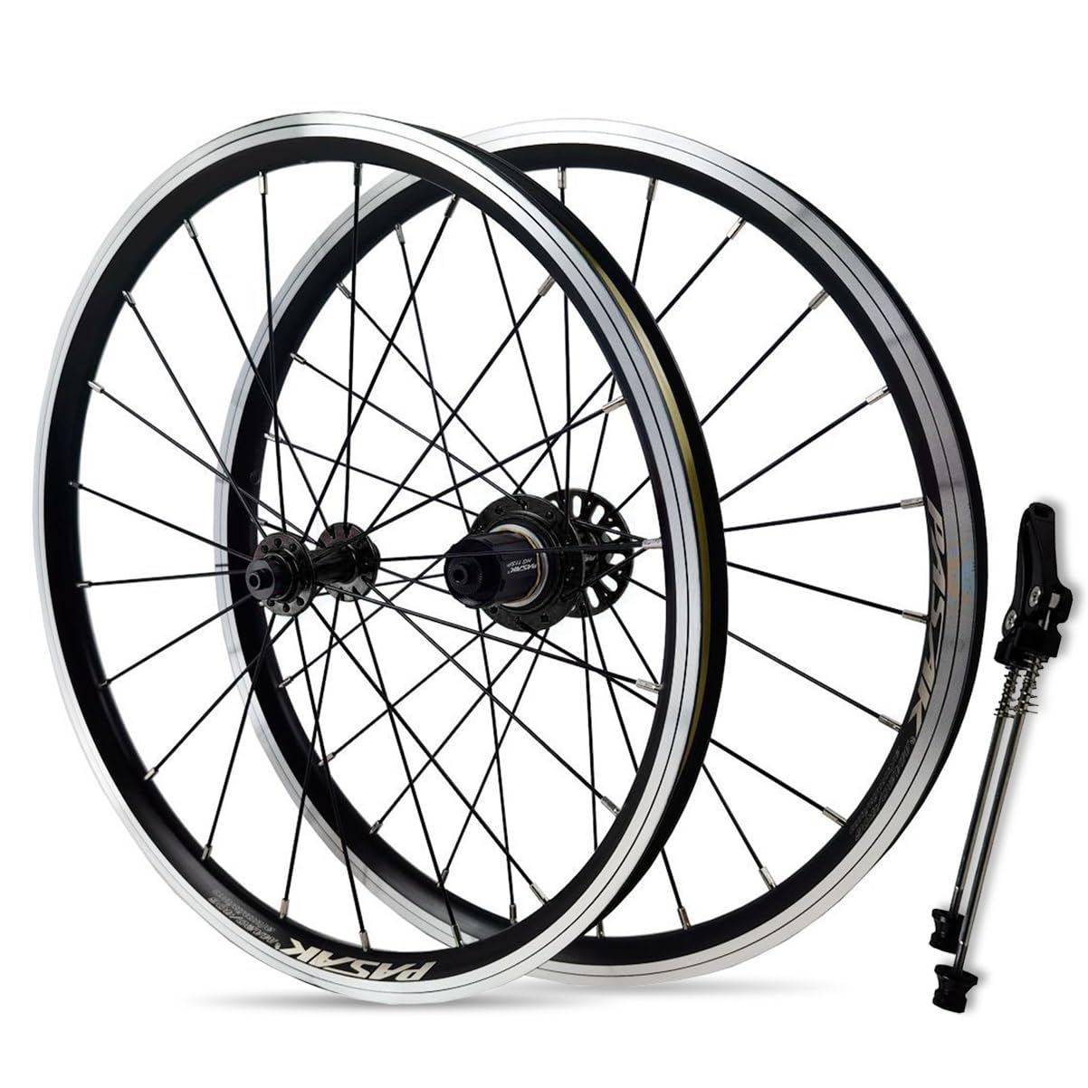 20" 406/451 Juego De Ruedas para Bicicleta BMX Llantas De Aleación De Aluminio Freno C/V Liberación Rápida 20/24H Bujes Delantero Y Trasero para Cassette De 7-12 Velocidades