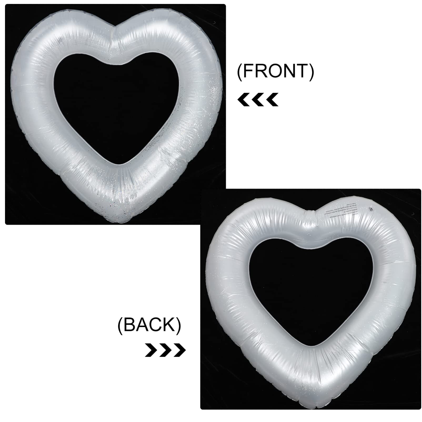 Abaodam salvagente a forma di cuore toys for giocattolo toys pool piscina gonfiabile per galleggia anello da nuoto creativo Anello da nuoto gonfiabile pvc bianca