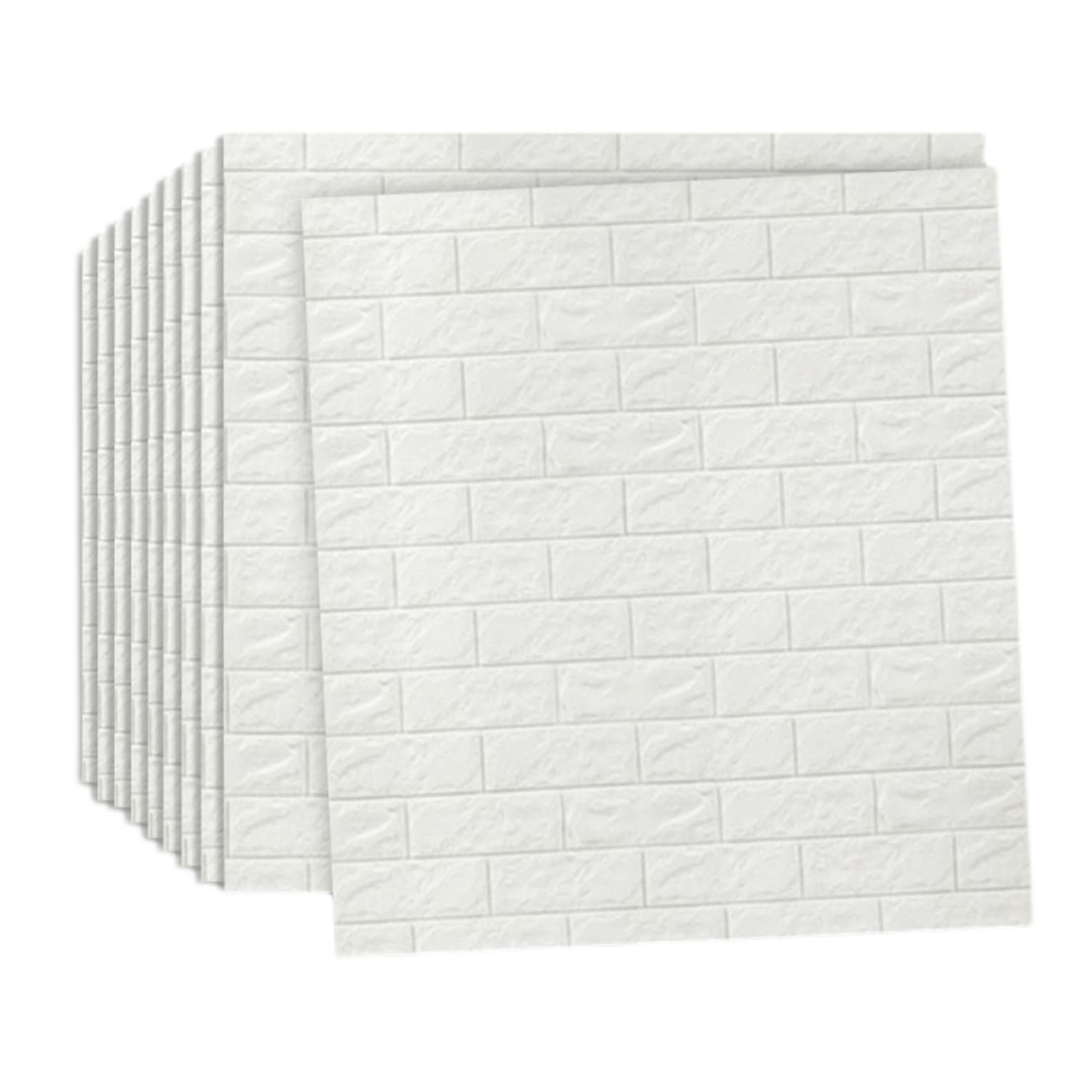 Carreaux muraux en mousse 3D briques blanches décoration intérieure
