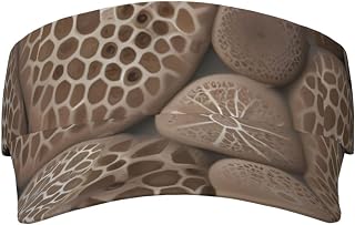 Petoskey Stone Printed Sports Sunscreen Hat, Adjustable Breathable Hollow Top Baseball Cap, for Men and Women Black