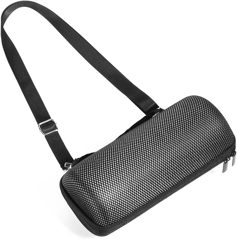 BOVKE for Charge 3 Waterproof Portable Wireless Bluetooth Speaker Hard EVA Shockproof Carrying Case Storage Travel Case Bag Protective Pouch Box, Mesh Black