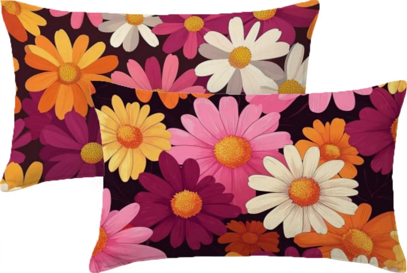 Cadeau Femme : Lot de 2 Housses de Coussin Velours Bordeaux 75 x 50 cm