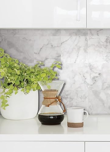 Miniatura 2 de WallPops Gallo - Azulejos de pared para despegar y pegar, color gris