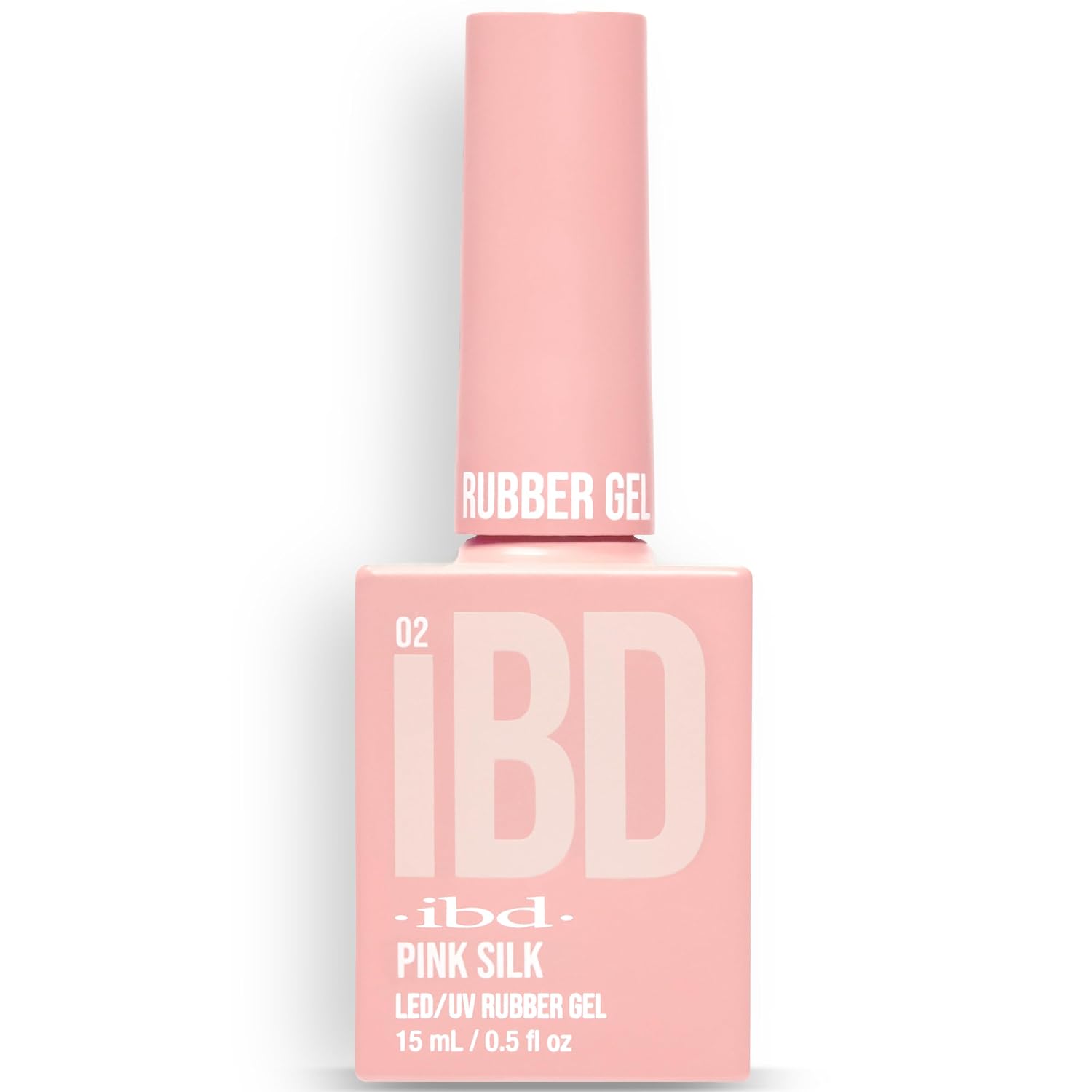 IBD Rubber Gel Polish - Pink Silk, LED/UV Soak Off Builder Gel for Nails, Strengthening Base Coat for Nail Polish & Extensions, 0.5 fl oz