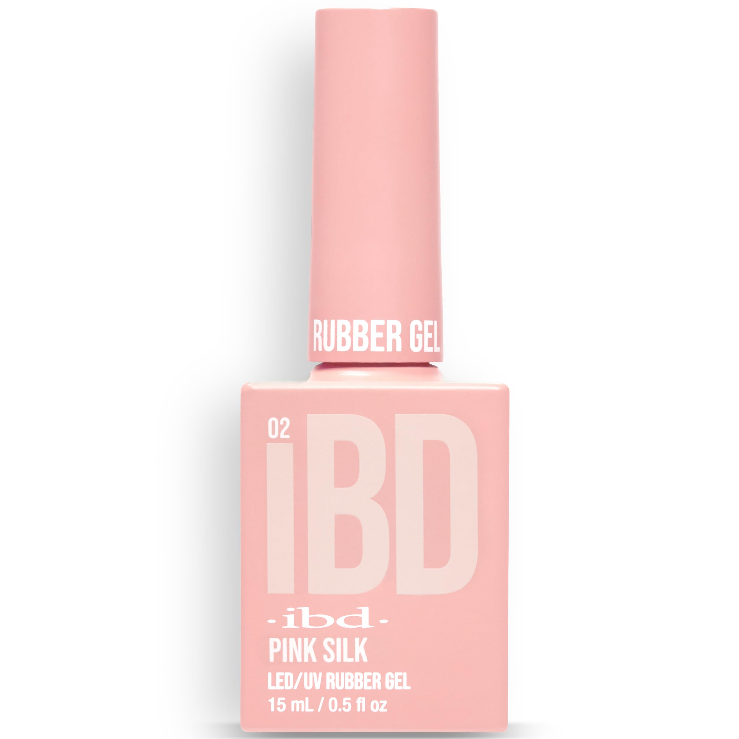IBD Rubber Gel Polish - Pink Silk, LED/UV Soak Off Builder Gel for Nails, Strengthening Base Coat for Nail Polish & Extensions, 0.5 fl oz