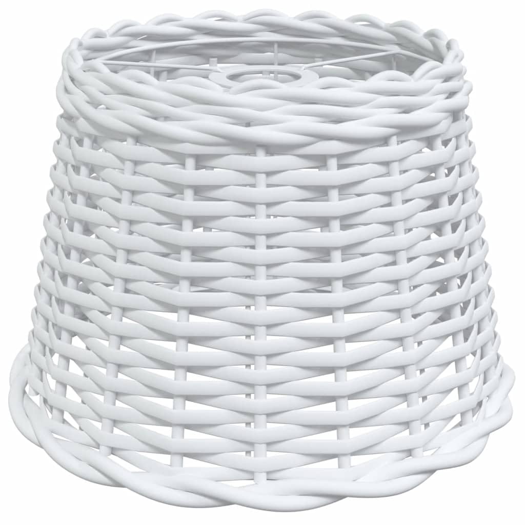 Paralume bianco, diametro 30 x 20 cm, in vimini, paralume di ricambio per attacco E27, lampada decorativa per soggiorno e camera da letto