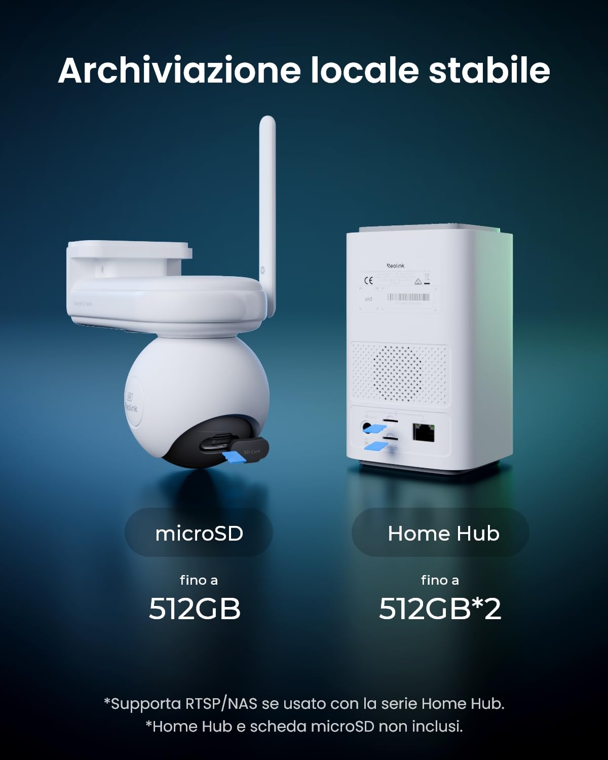 Reolink 4K Telecamera WiFi Esterno Senza Fili con Batteria da 20000 mAh, Registrazione Continua, Rilevamento AI, Auto Tracking, Visione Notturna Color, Rotazione PT 360, Altas PT Ultra+Pannello Solare