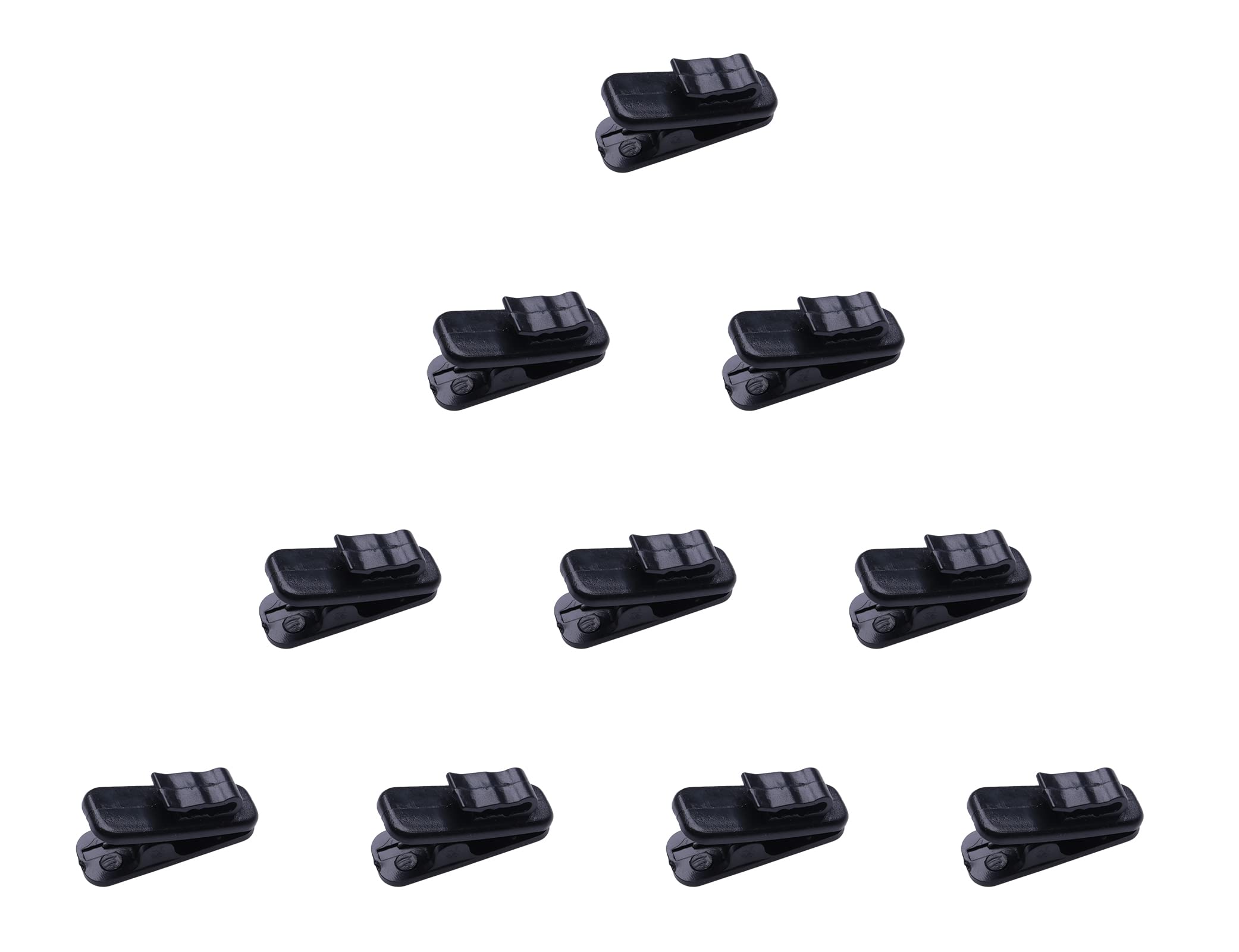 Sowaka 10 Pcs Clips for Earphone Wire 1 Inch Small Black Headphone Cable Shirt Clip Holder Keep Headset Microphone Cord in Place for Exercise Running Yoga Hiking Outdoor Activities (Black)