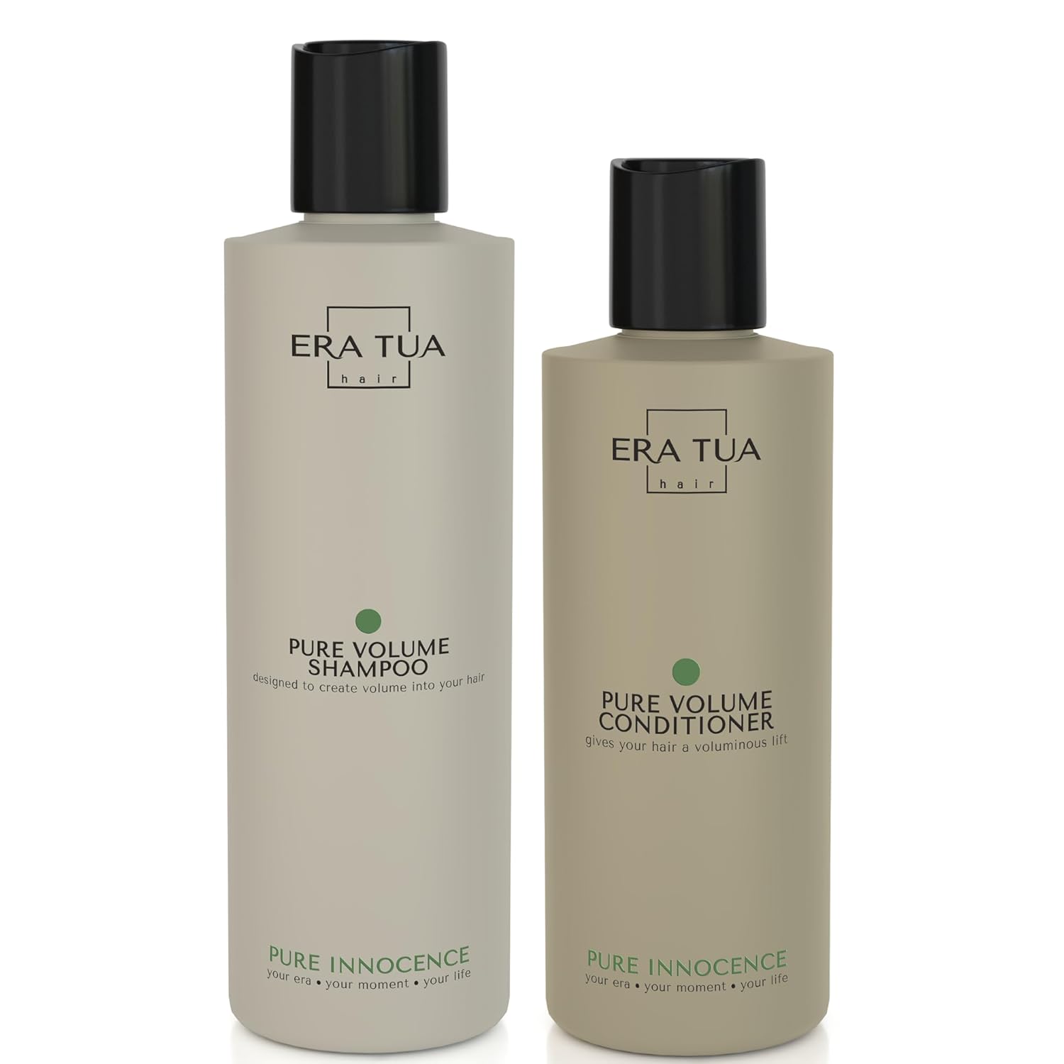 Pure Innocence Volume Shampoo & Conditioner | Dutch Made & Formulated | Volume Boosting moisturizer for All Hair Types | Floral Scent of White Jasmine, Rose & Ylang-Ylang Sulfate free 250 ml & 200 ml