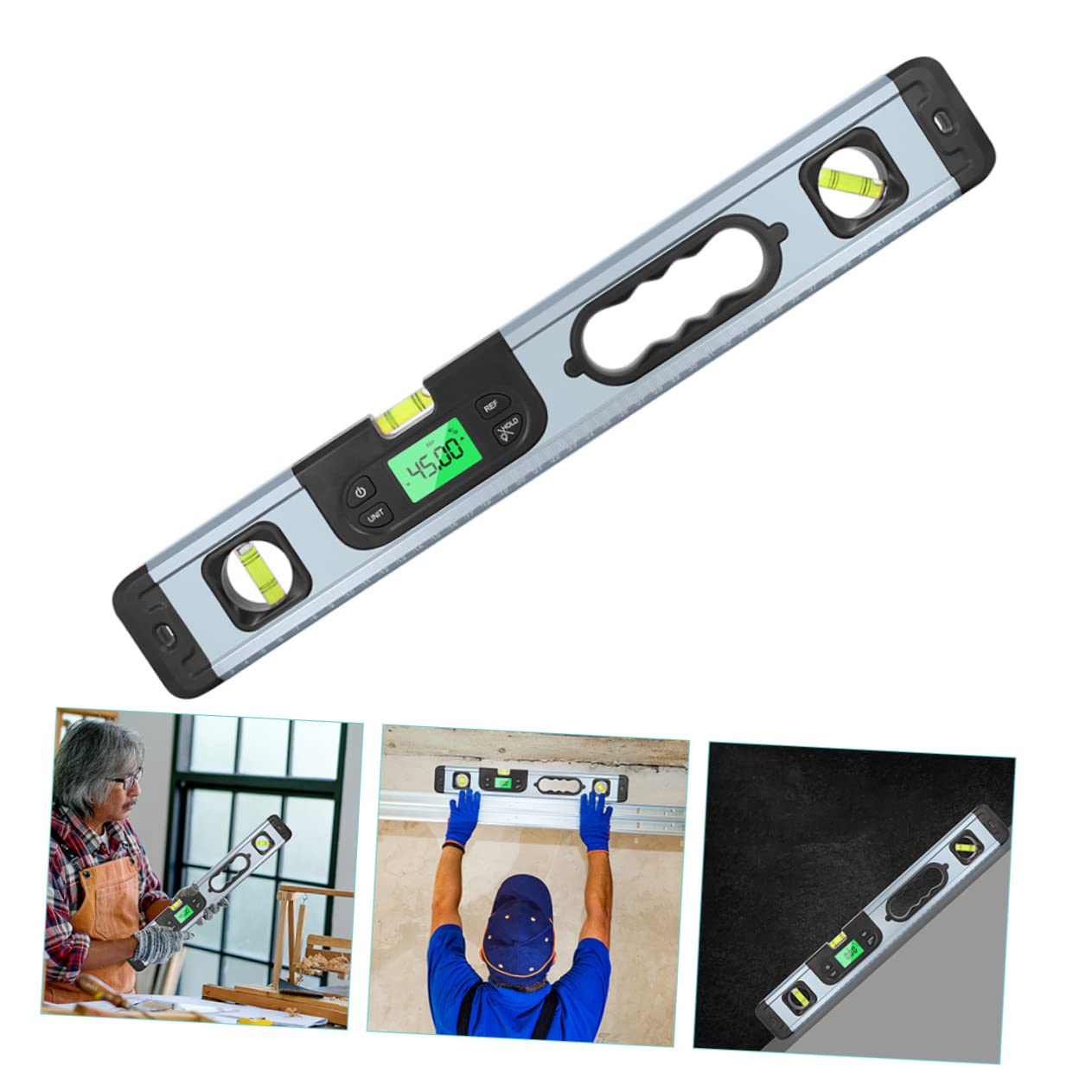 HOMSFOU Mini Goniometro Digitale Inclinometro Livella e Misuratore Angolare Con Display Lcd Retroilluminato Precisione Elevata Per Falegnameria e Ingegneria Edile Compatto e Facile Da