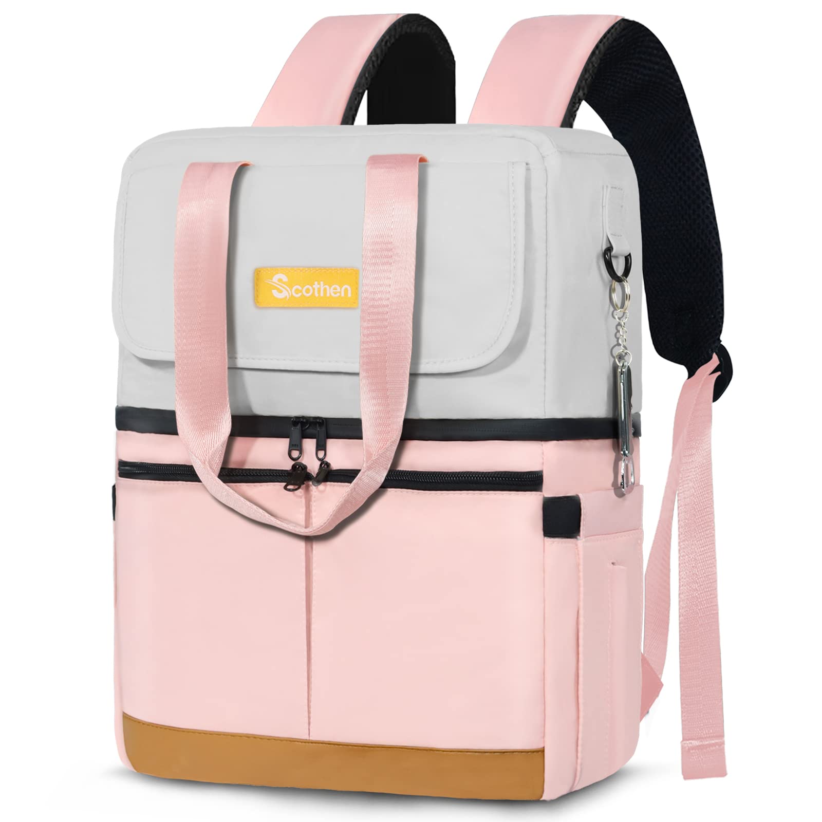 Scothen Backpack Cooler with Double Decker, 36 Cans Insulated Cooler Bag