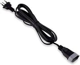 Force Line - Cordão Prolongador Tripolar 10A 3 Metros Bivolt Preto
