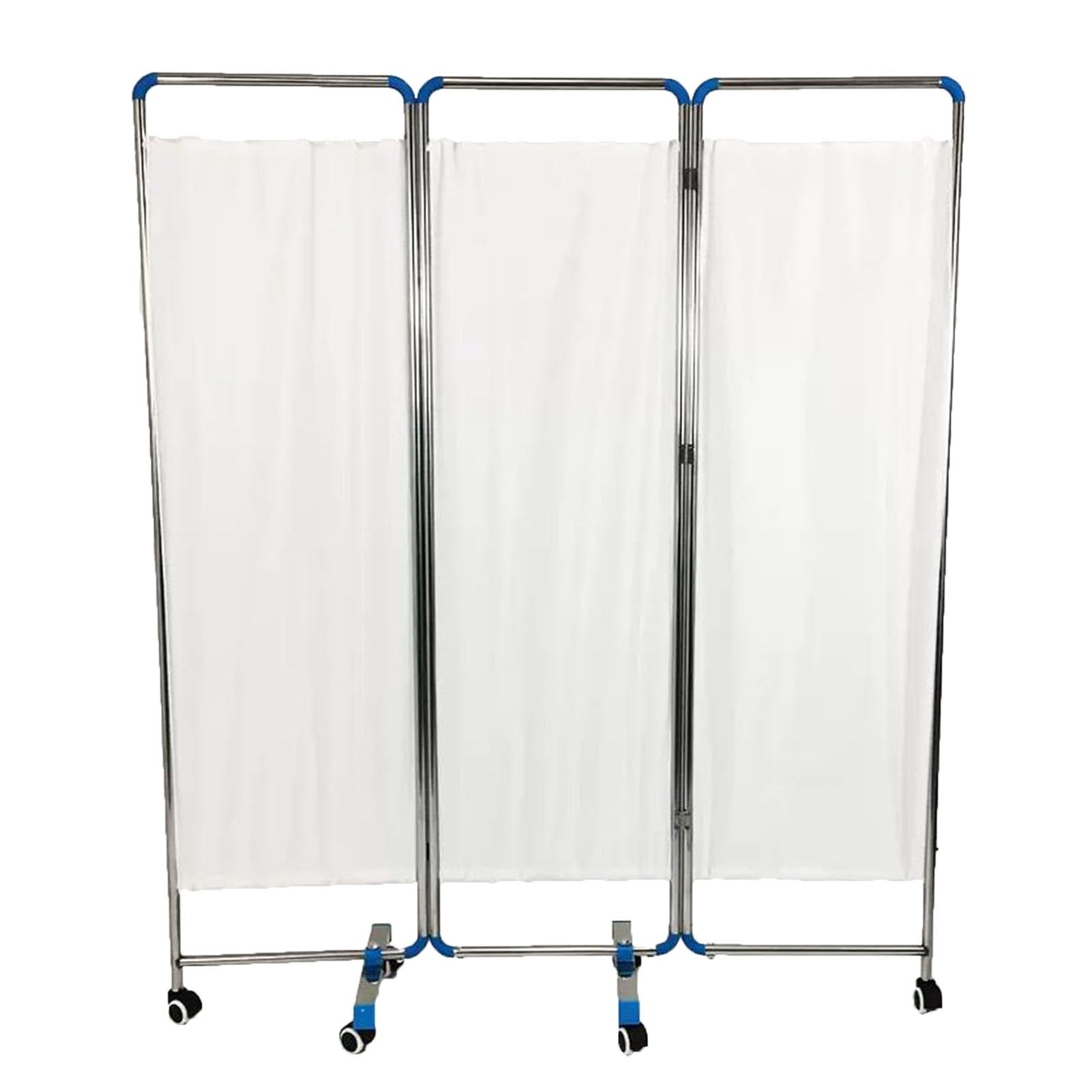 Mobile Medical Privacy Screen,6ft High Portable Bed Partition,3 4 5 6Panels Room Protective Screens with Wheels for Hospitals Beauty Salon Office (Color : White, Size : 3-Panel)