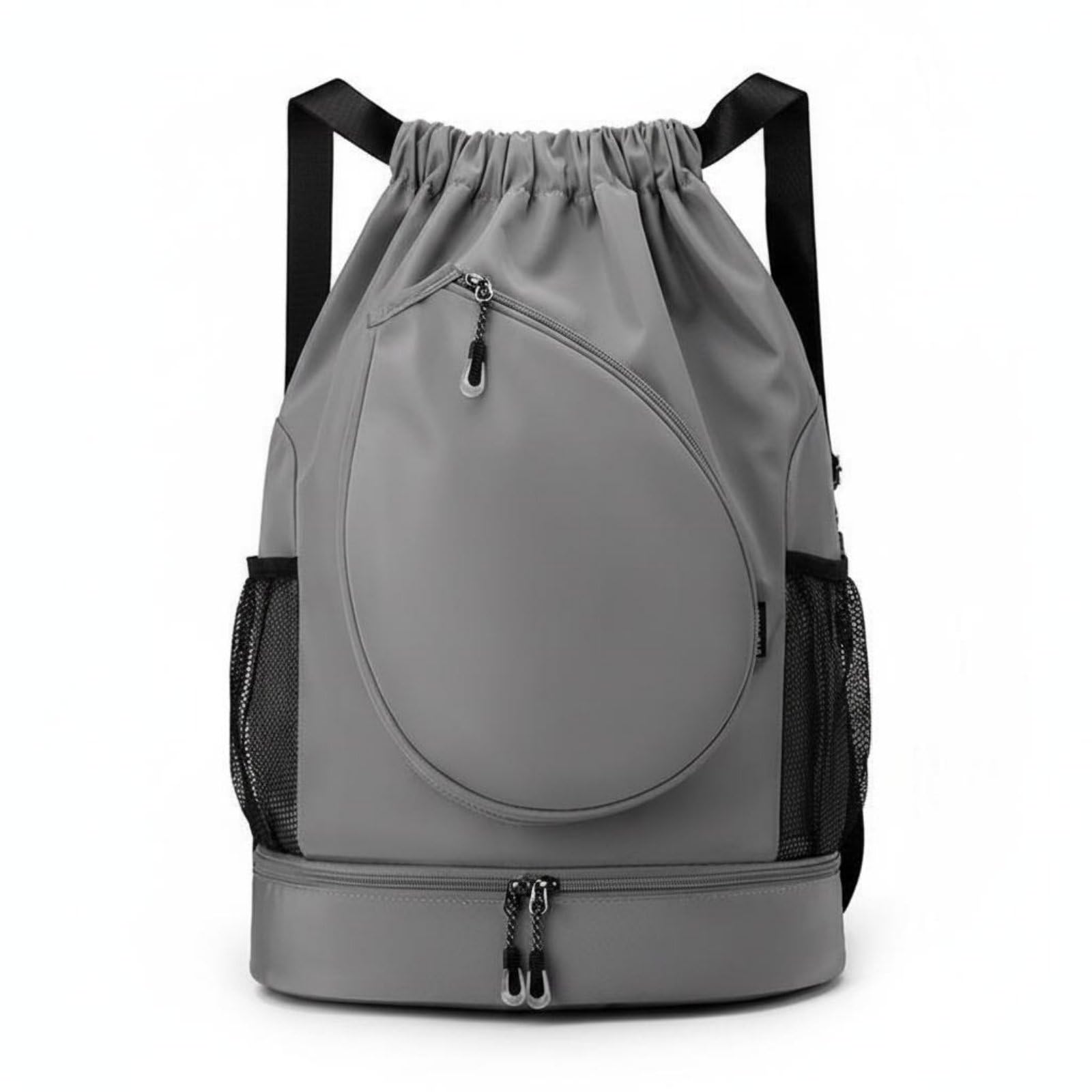 Badminton Bag Backpack Large Capacity Wet Dry Separation Backpack Multi-Pocket Design Gym String Bag for Couples, Athletes, Gray | Business & Industrial | Material Handling-image-14