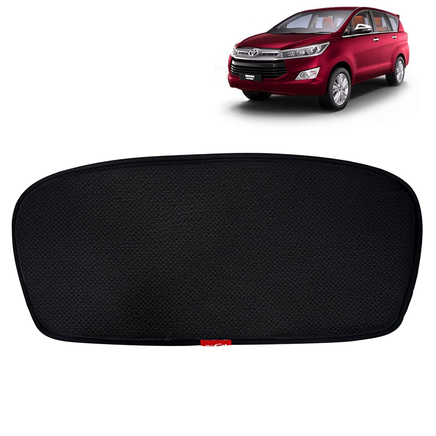 KINGSWAY® Innova Crysta Car Sun Shade Rear Windshield Non Magnetic Fix Type Curtain for 2015 to 2021 Model, Compatible with Toyota Innova Crysta Only, Car Dicky Sunshade, Black, 1 Piece