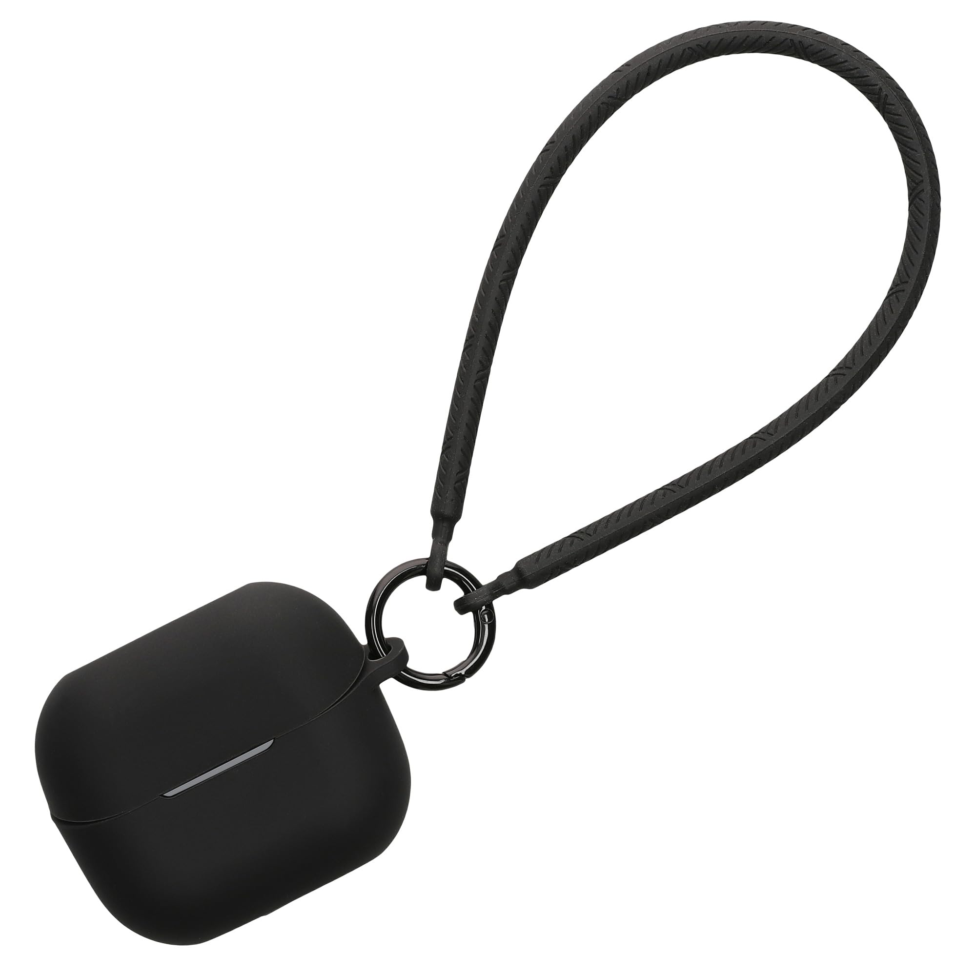 kwmobile Etui kompatybilne z Samsung Galaxy Buds 3 / Galaxy Buds 3 Pro - silikonowe etui na słuchawki z paskiem do dłoni - czarne