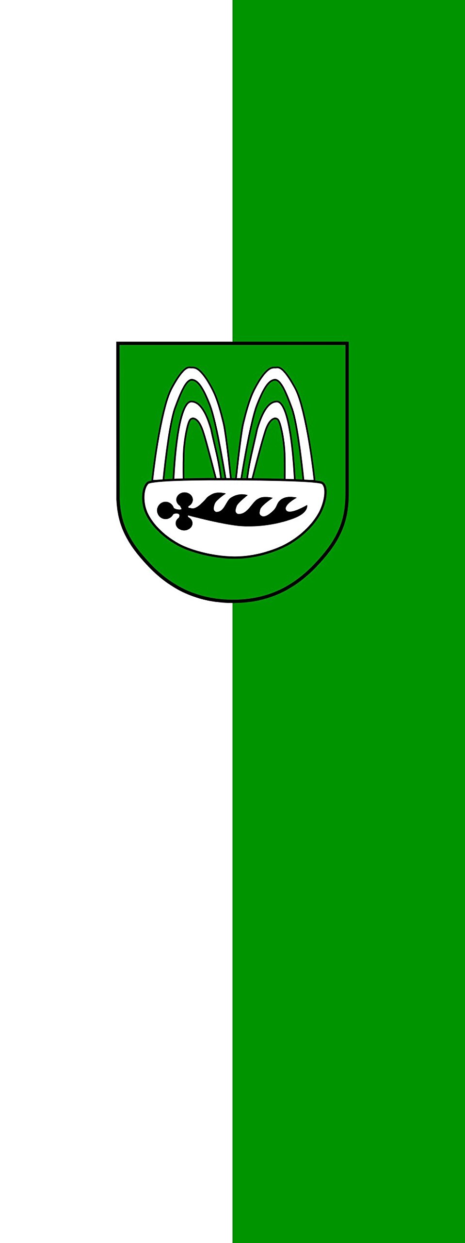 Drapeau Bad Boll en tissu vertical format portrait pour extérieur