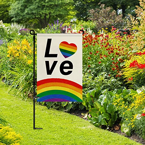 Pride Garden Flag, Rainbow Progress Pride Flags, Double Sided Gay Pride Lesbian Yard Flags, Lgbtq Community Pride Month Yard Outdoor Decorations 12 X 18 Inch #TOP3