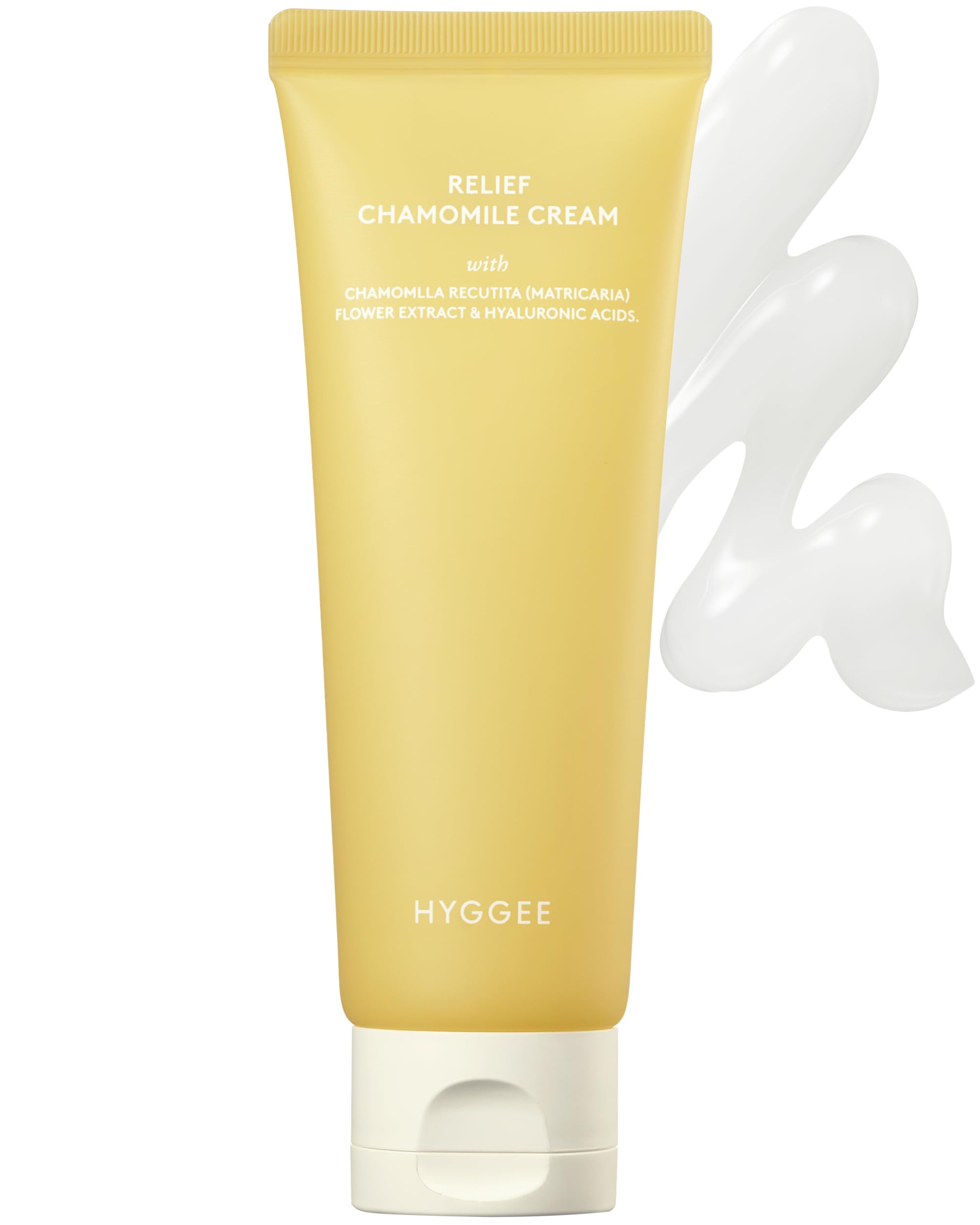 HYGGEE Relief Chamomile Cream - Hydrating Gel Face Moisturizer for Oily Skin - Chamomile Extract and Hyaluronic Acid - Hypoallergenic Vegan Face Cream - Lightweight Gel, 3 fl.oz.