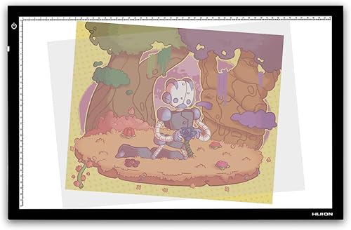 Huion Caja de luz grande A2, almohadilla de luz alimentada por CA, brillo ajustable, almohadilla de luz para animación, bocetos, diseño, dibujo,